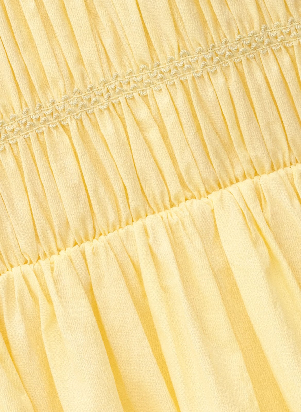 Robe longue col rond en coton eris Jaune