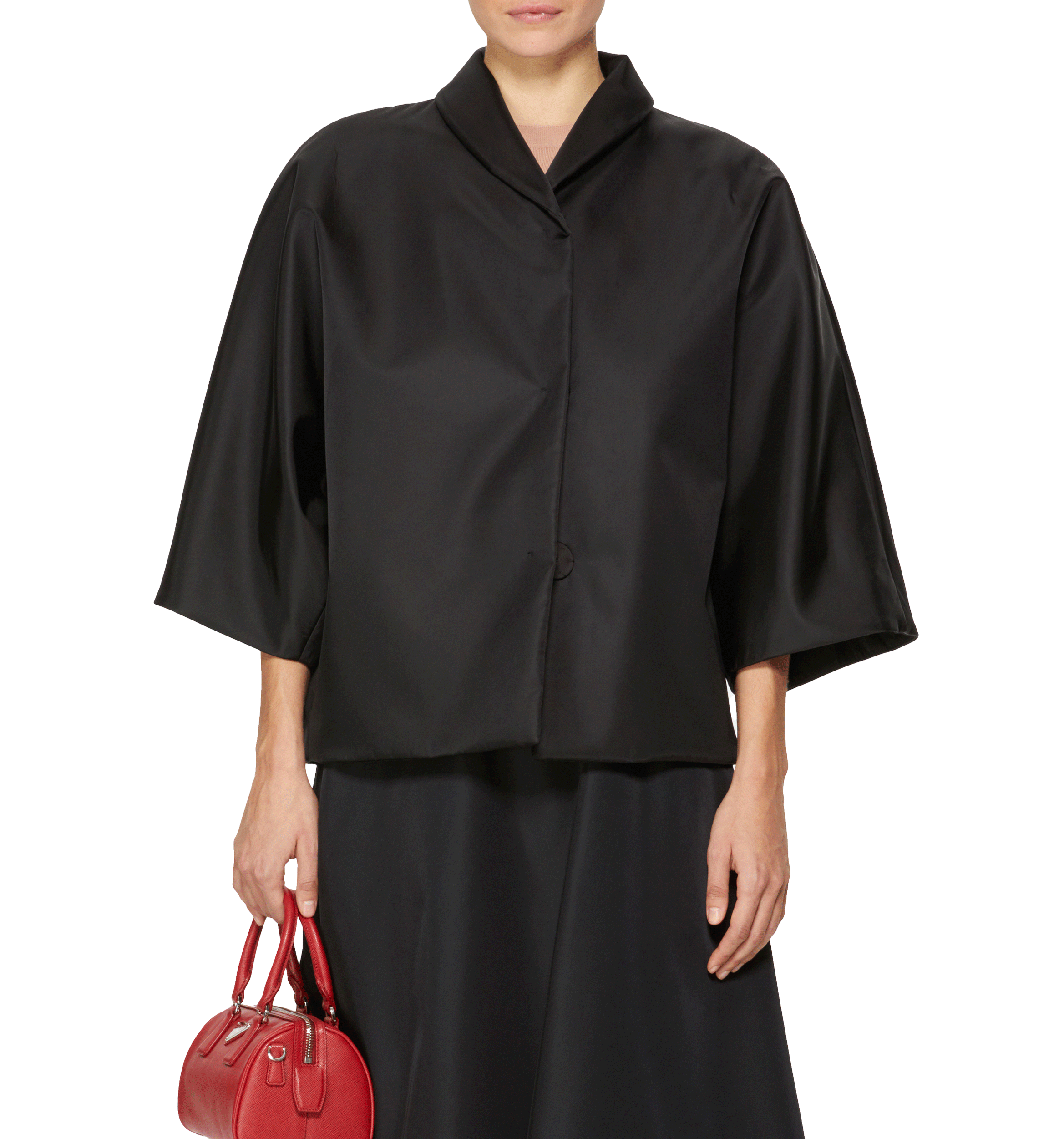 Re-Nylon Cape Jacket Black PRADA