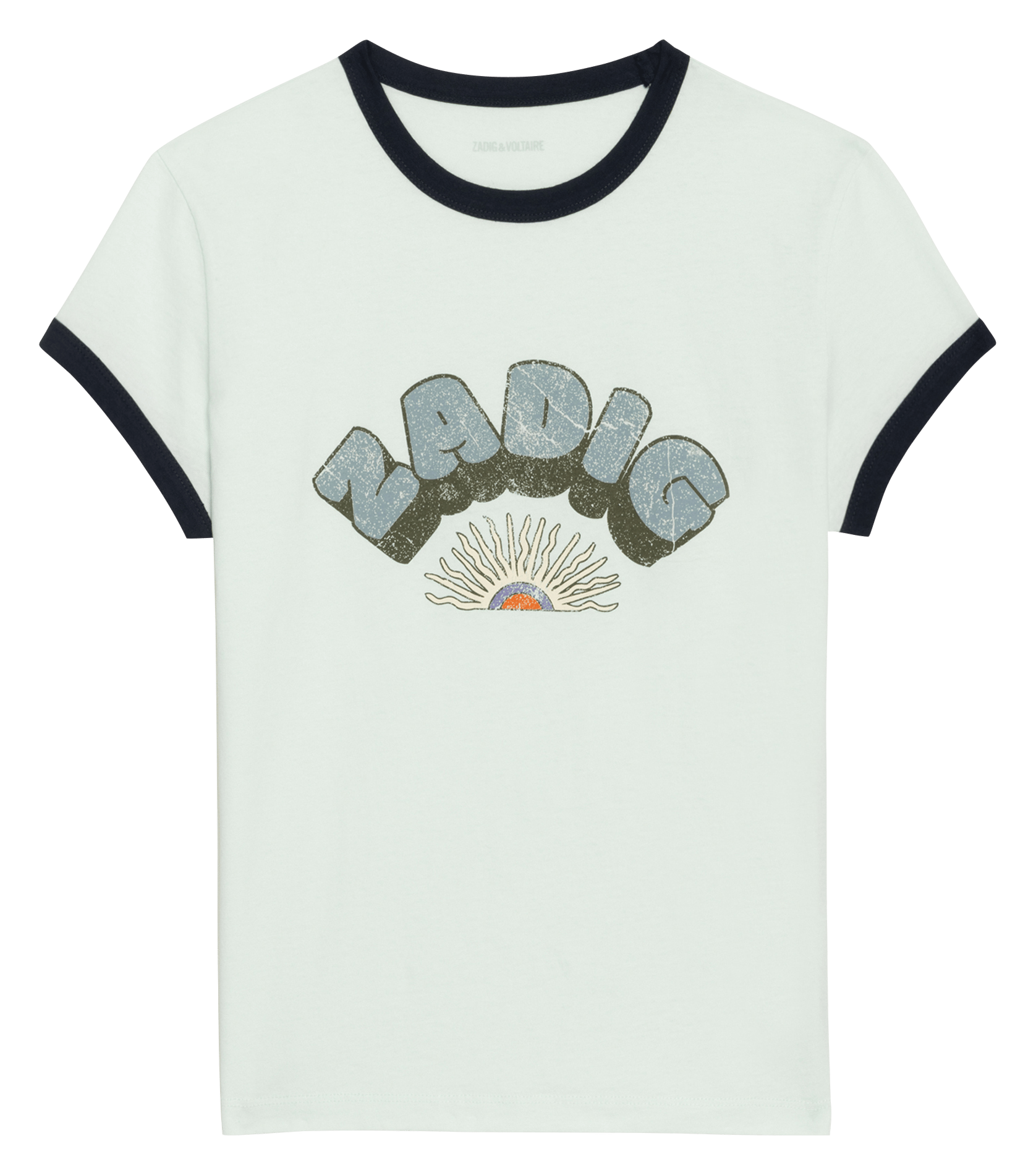 Tee-shirt col rond en coton bio walk ZADIG&VOLTAIRE Bleu