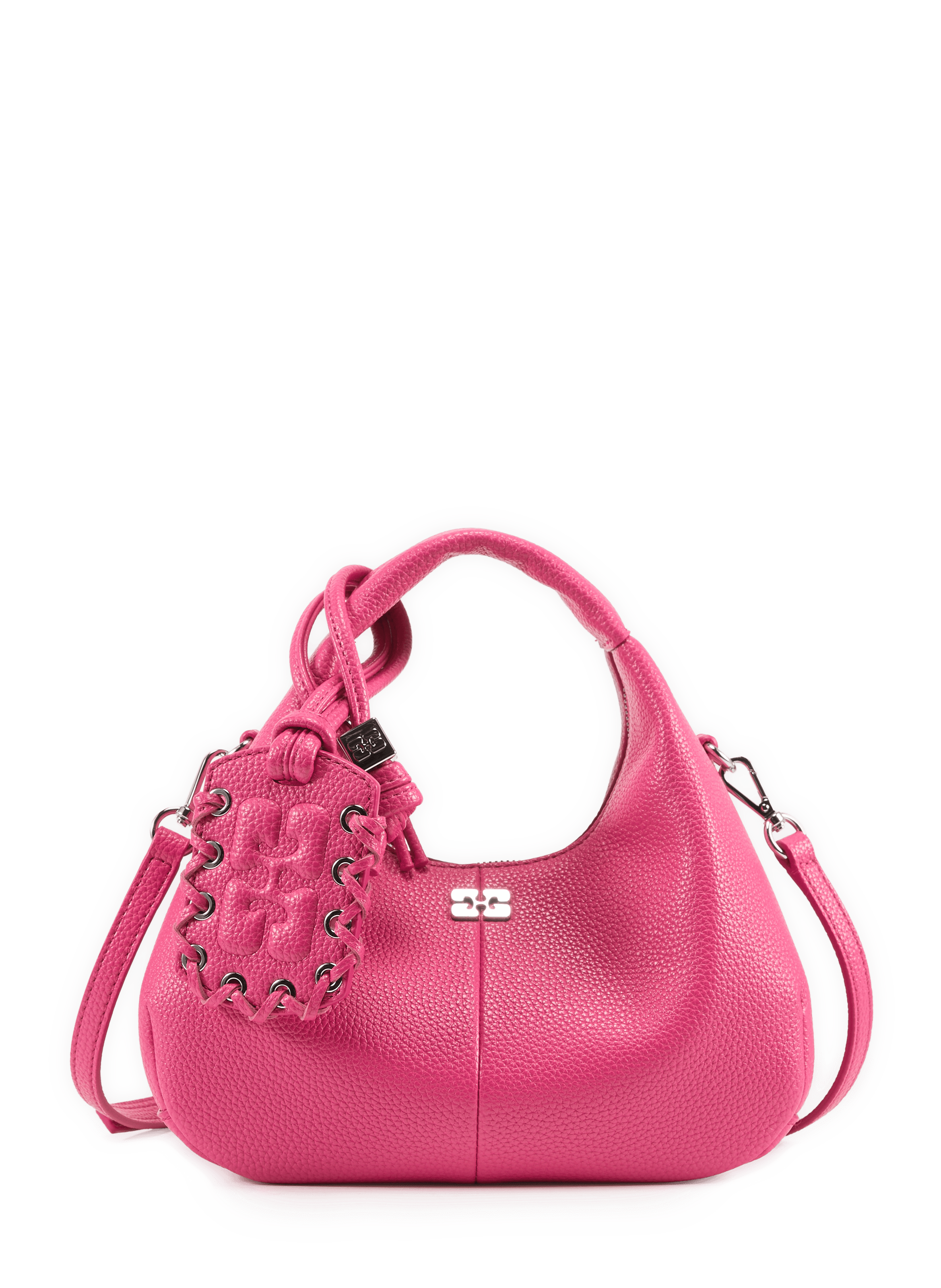 Hobo Mini bag with mirror tag GANNI Pink