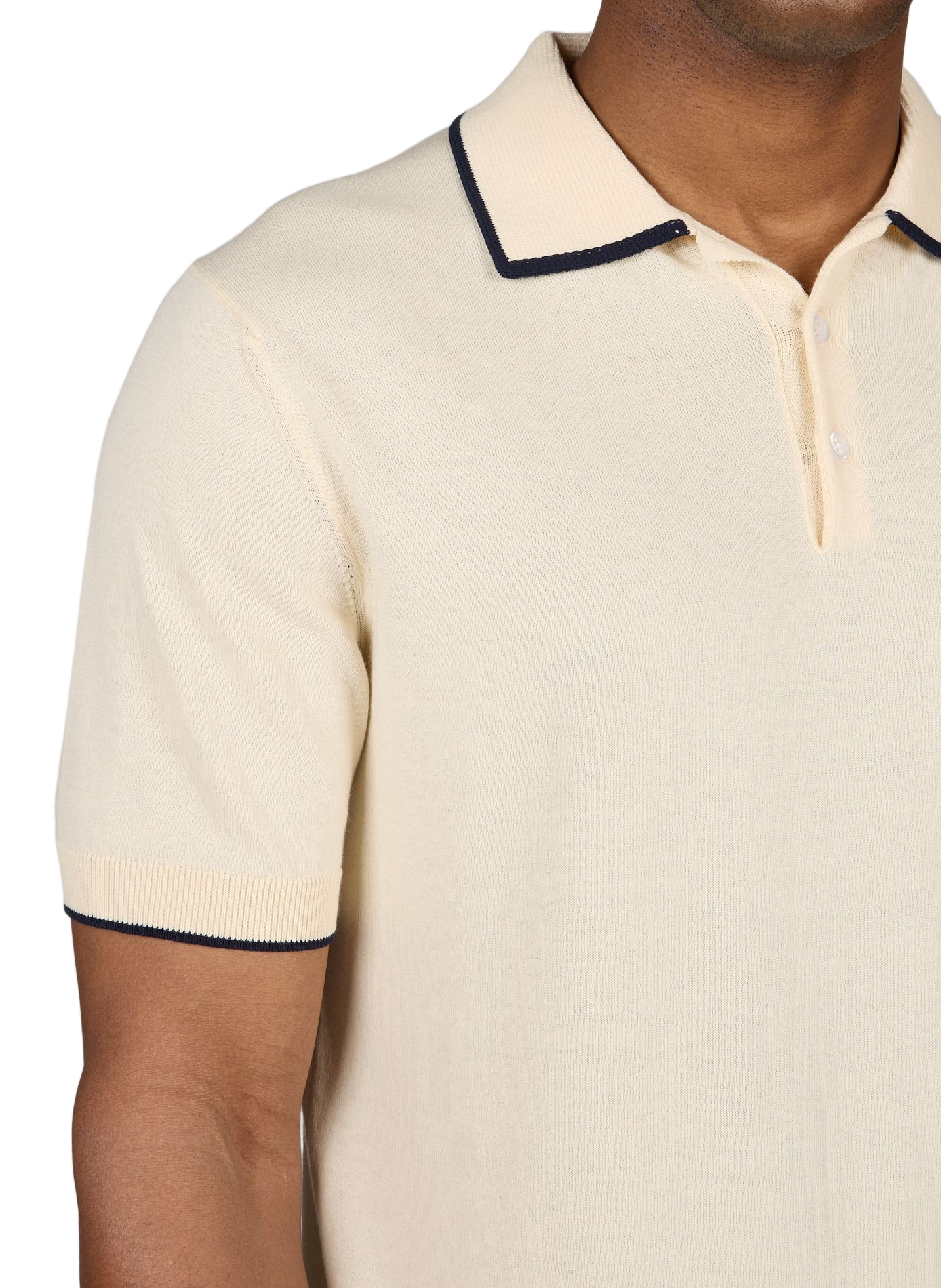 Kurzarm-Poloshirt aus Baumwolle CRUNA Beige