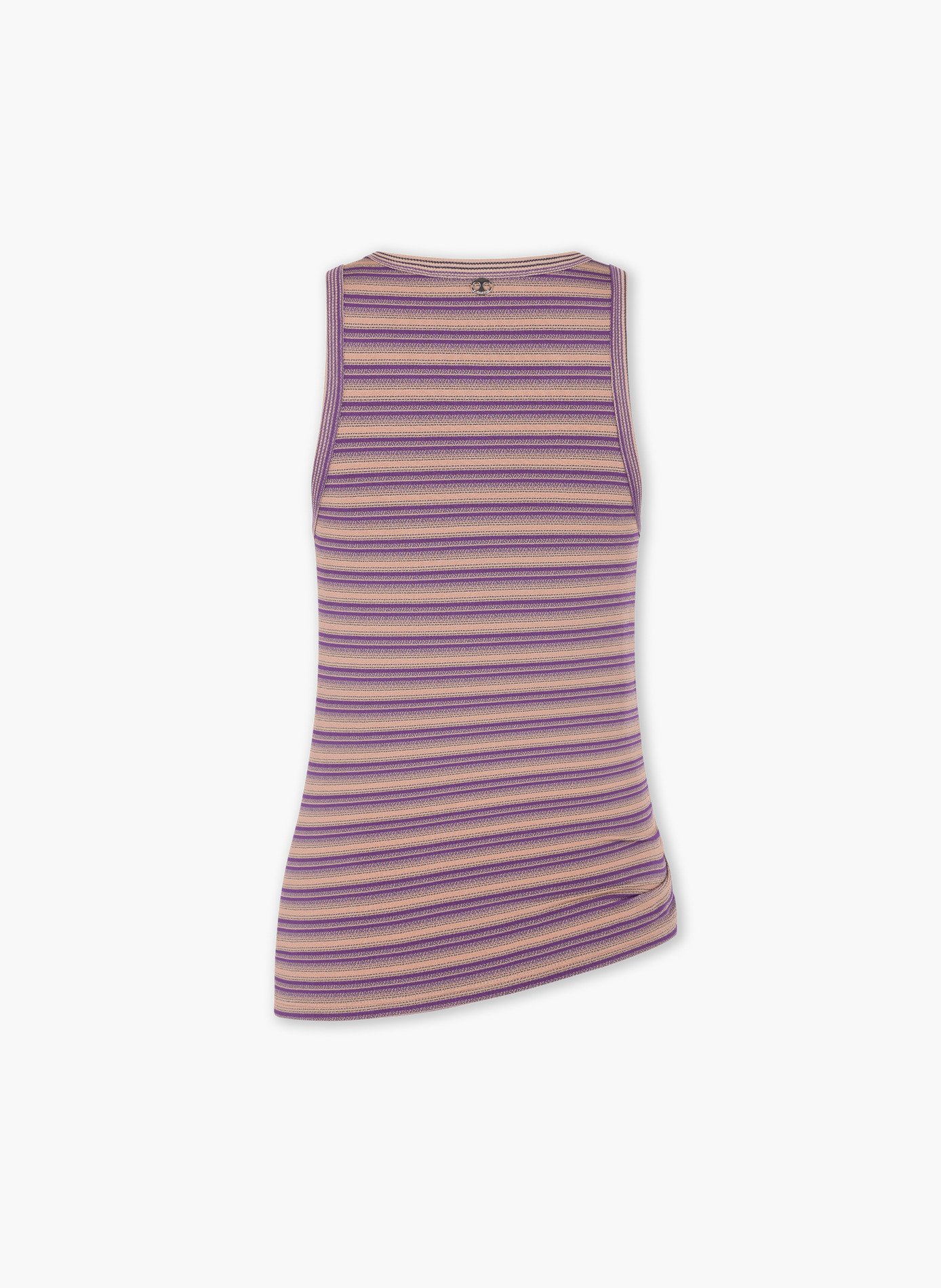 Débardeur piercing rayé en jersey viscose RABANNE Violet
