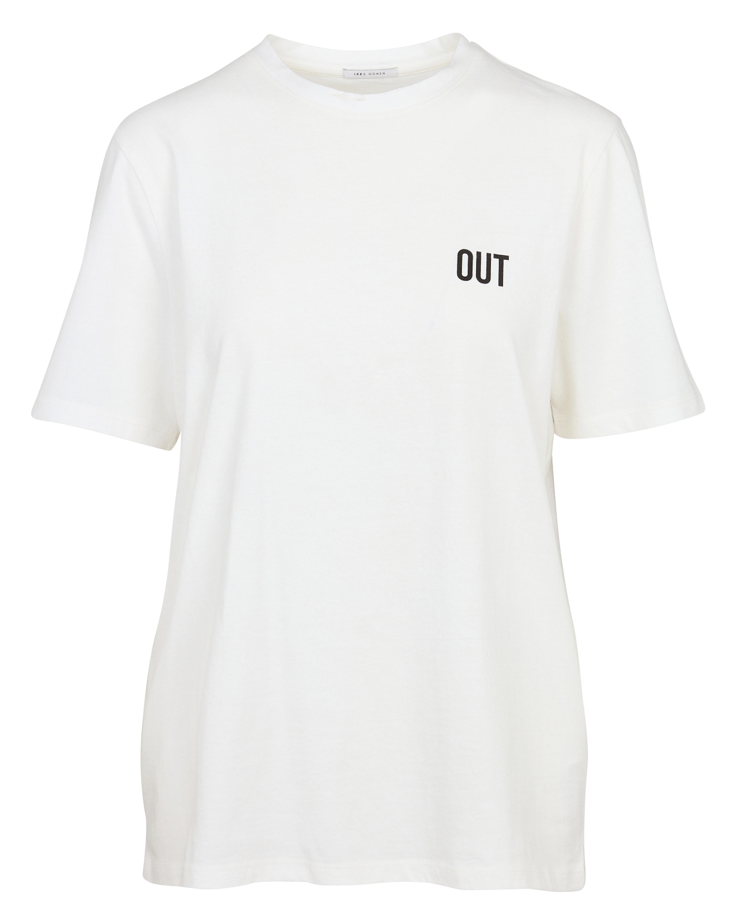 Tee-shirt oversize col rond en coton IKKS Blanc