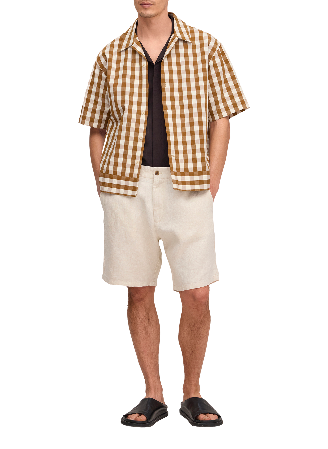 Short droit en lin NN.07 Beige
