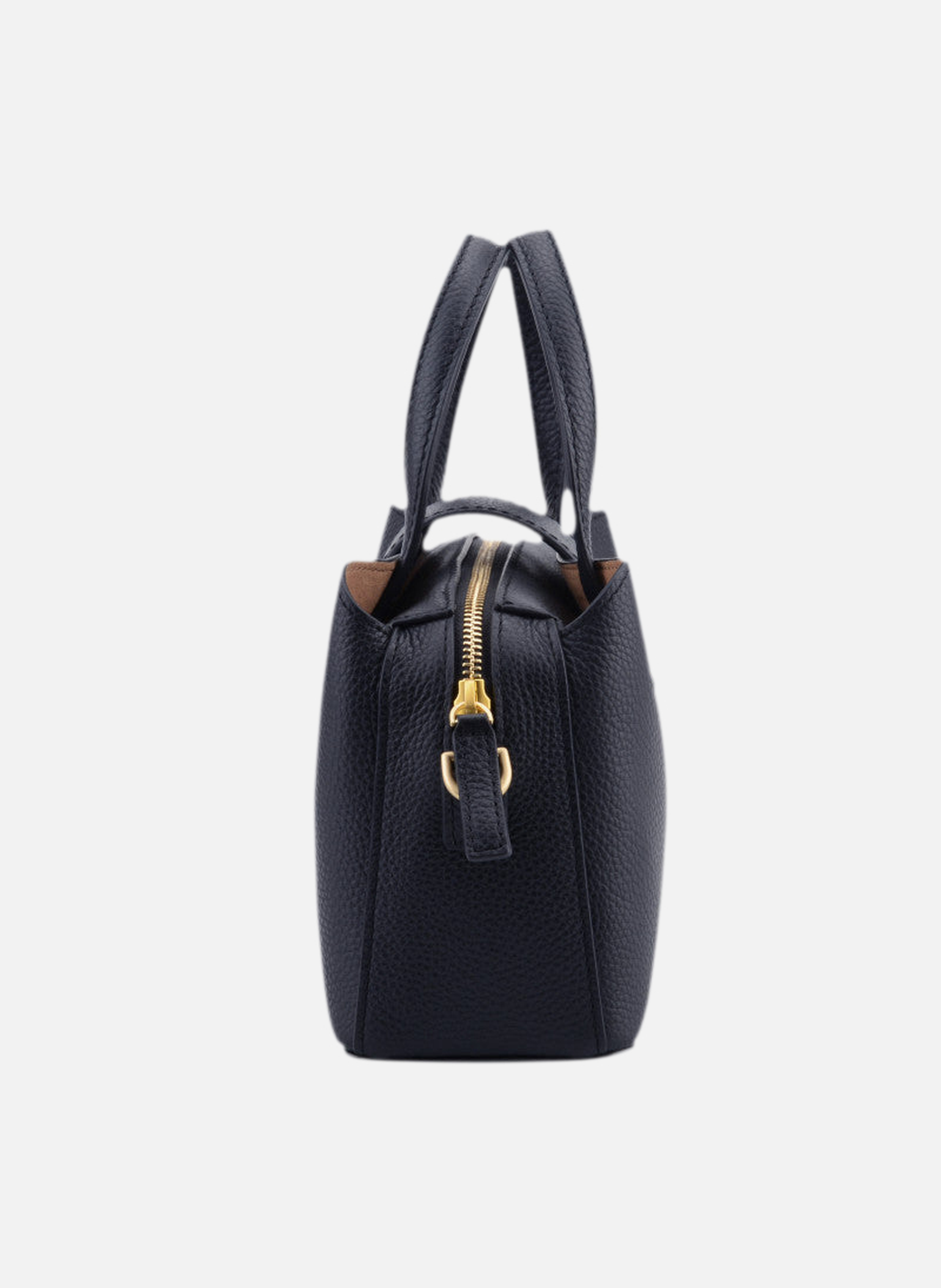 Cavalcade | sac porté épaule mm en cuir de vachette | Bleu POURCHET Femme