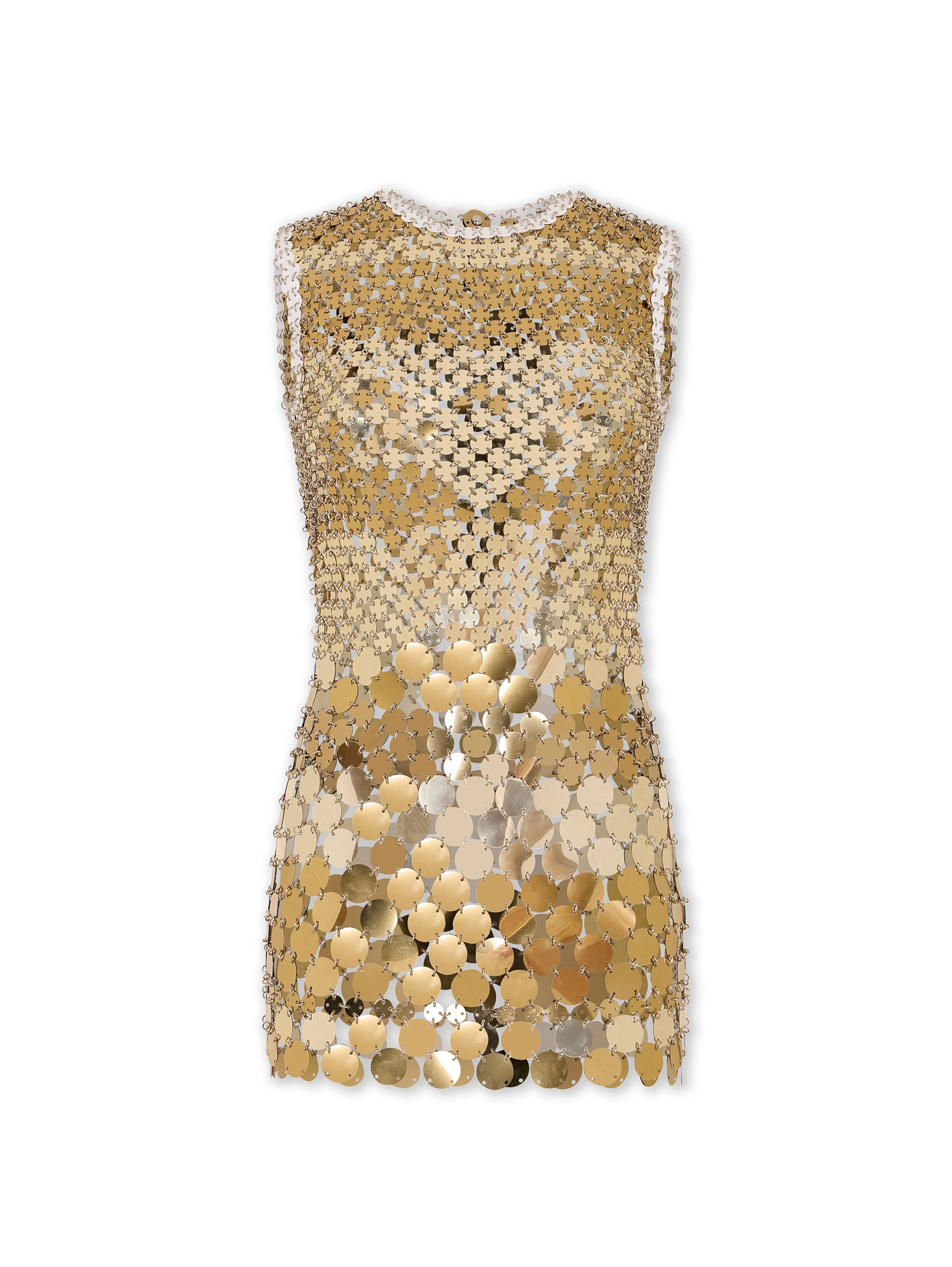 Robe en assemblage RABANNE Doré