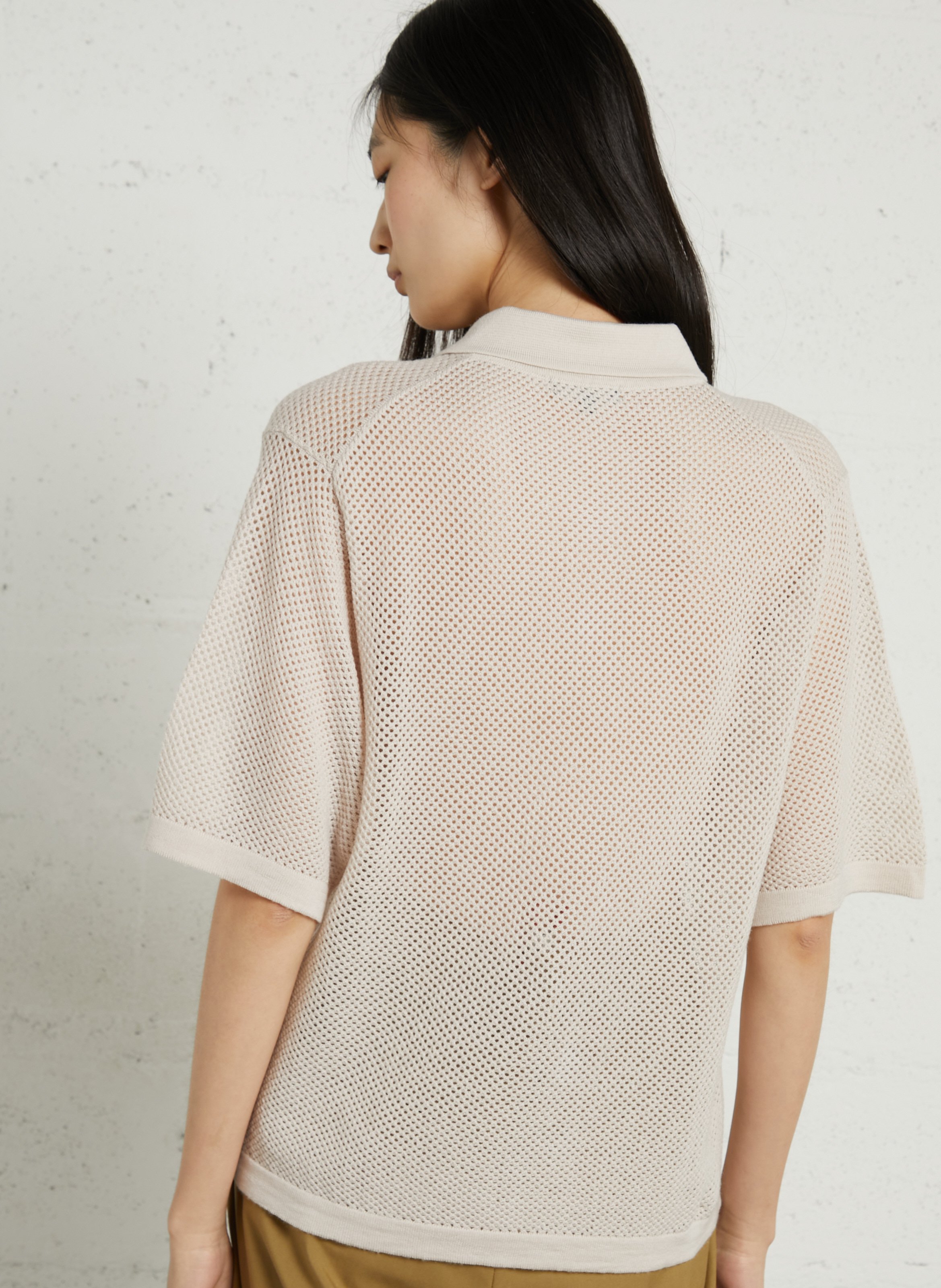 Polo en laine harvey SOEUR Blanc