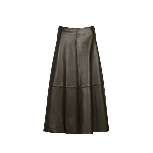 Jupe midi Baid en cuir d'agneau Jupe midi Baid en cuir d'agneau