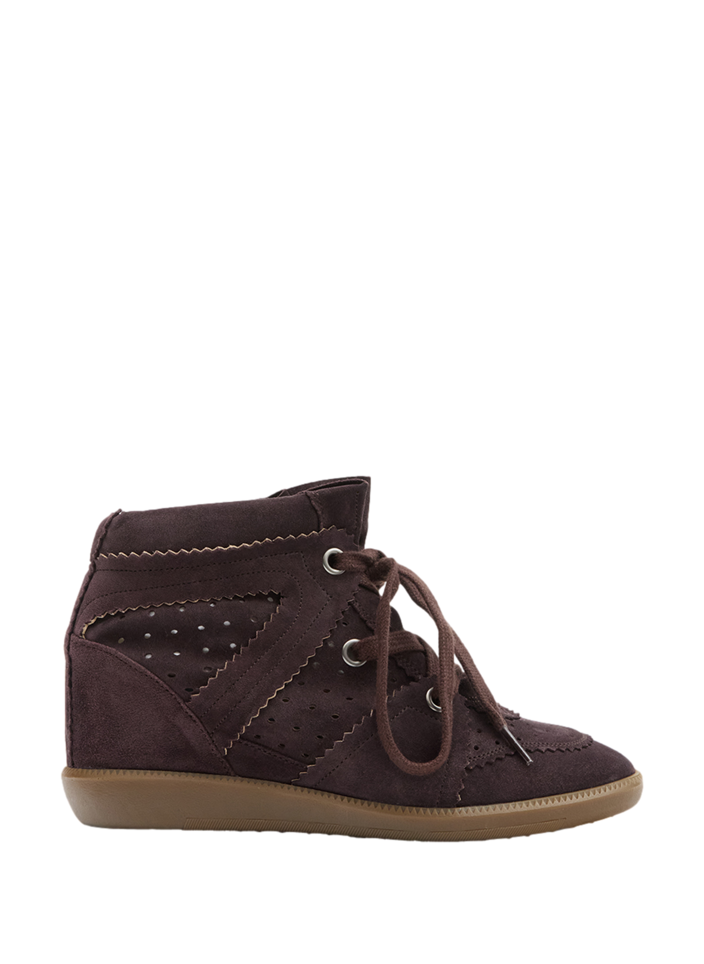 Baskets compensées Bobby en cuir  ISABEL MARANT Marron
