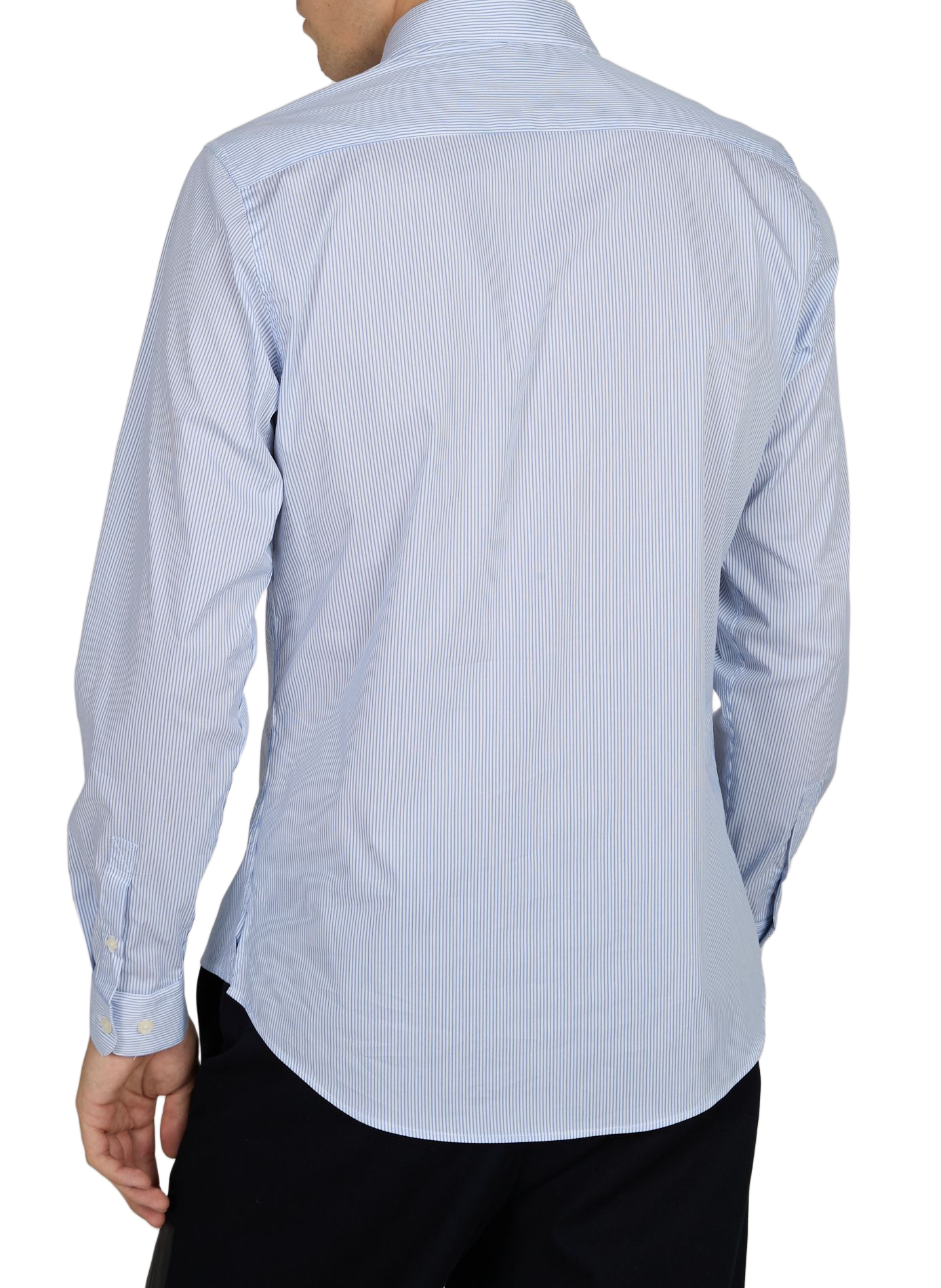 Long-sleeved striped cotton shirt AU PRINTEMPS PARIS Blue