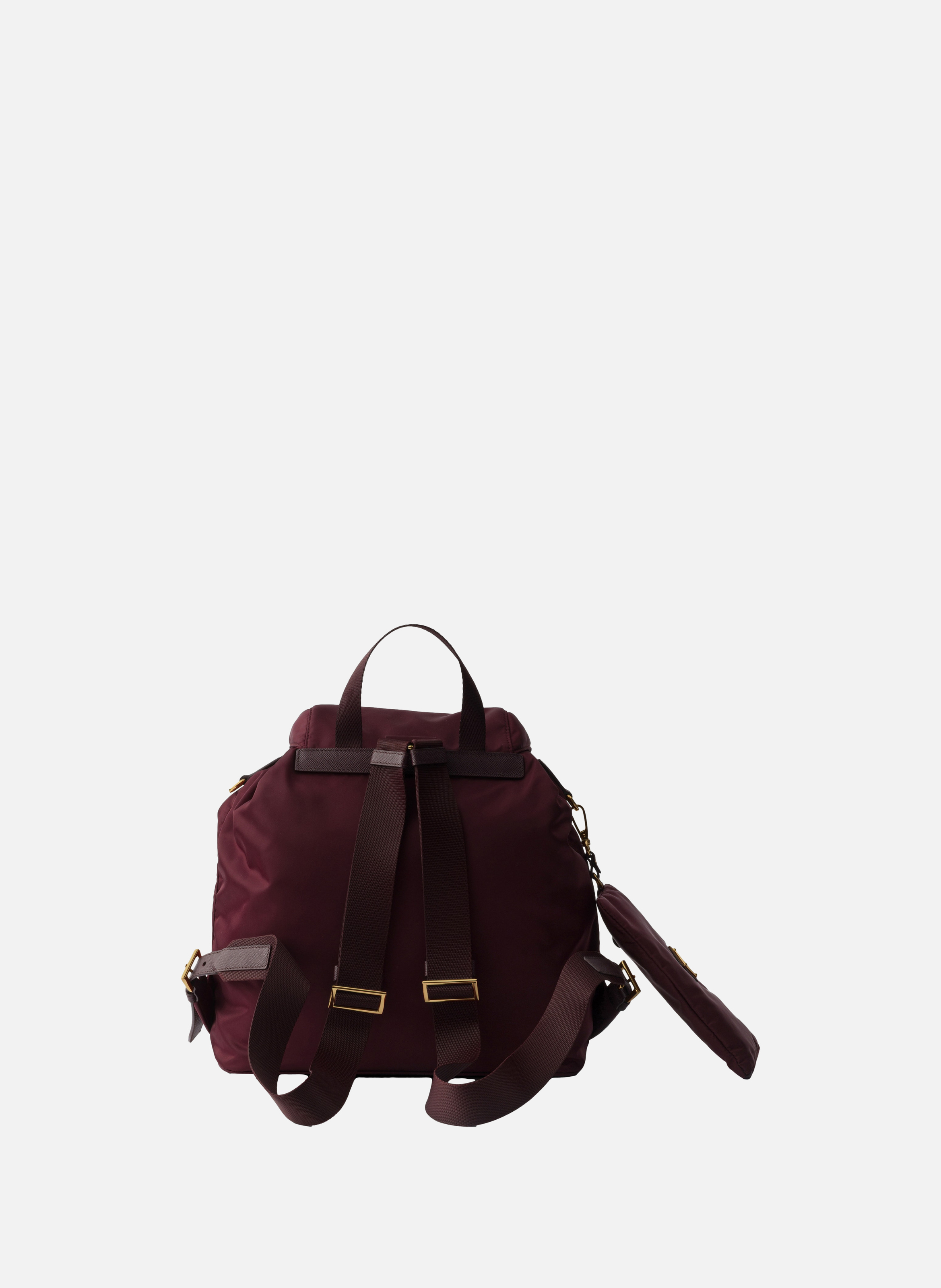 Sac à dos moyen en re-nylon PRADA Rouge