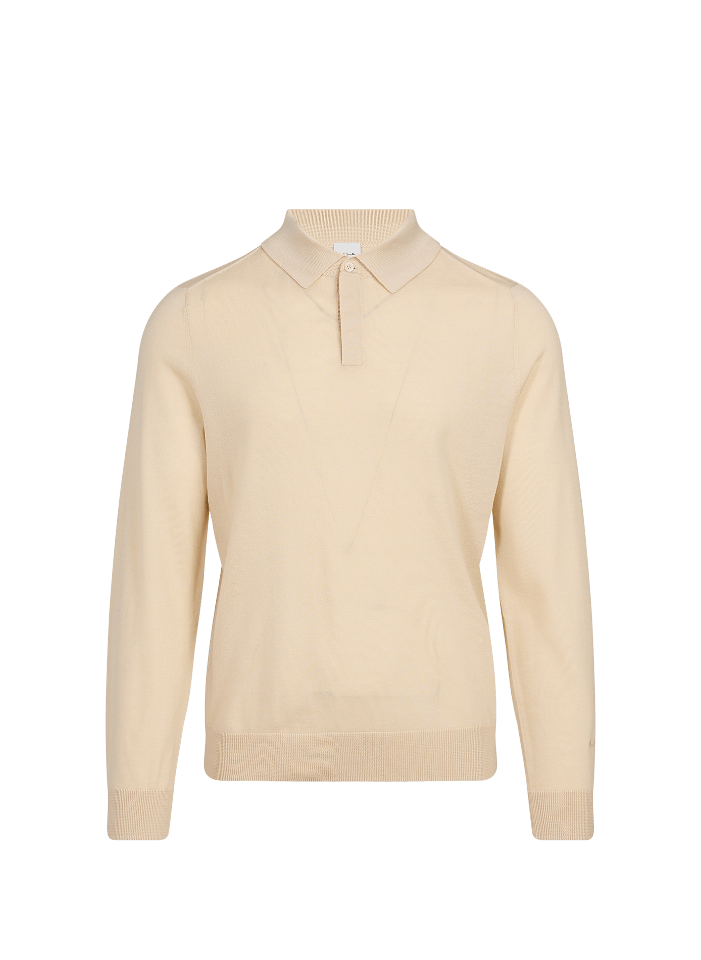 Pull col boutonné en laine PAUL SMITH Marron