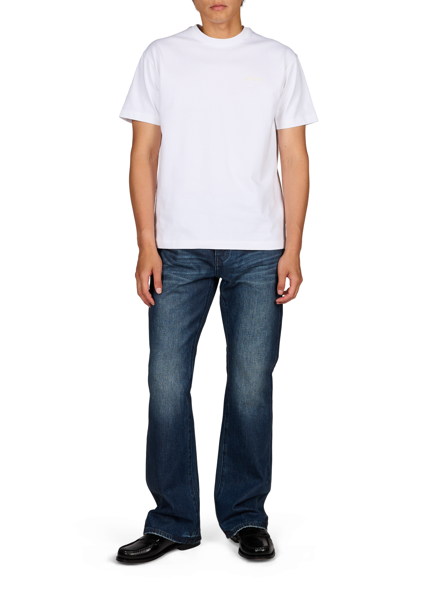 Bootcut washed denim jeans in cotton PURPLE BRAND Blue