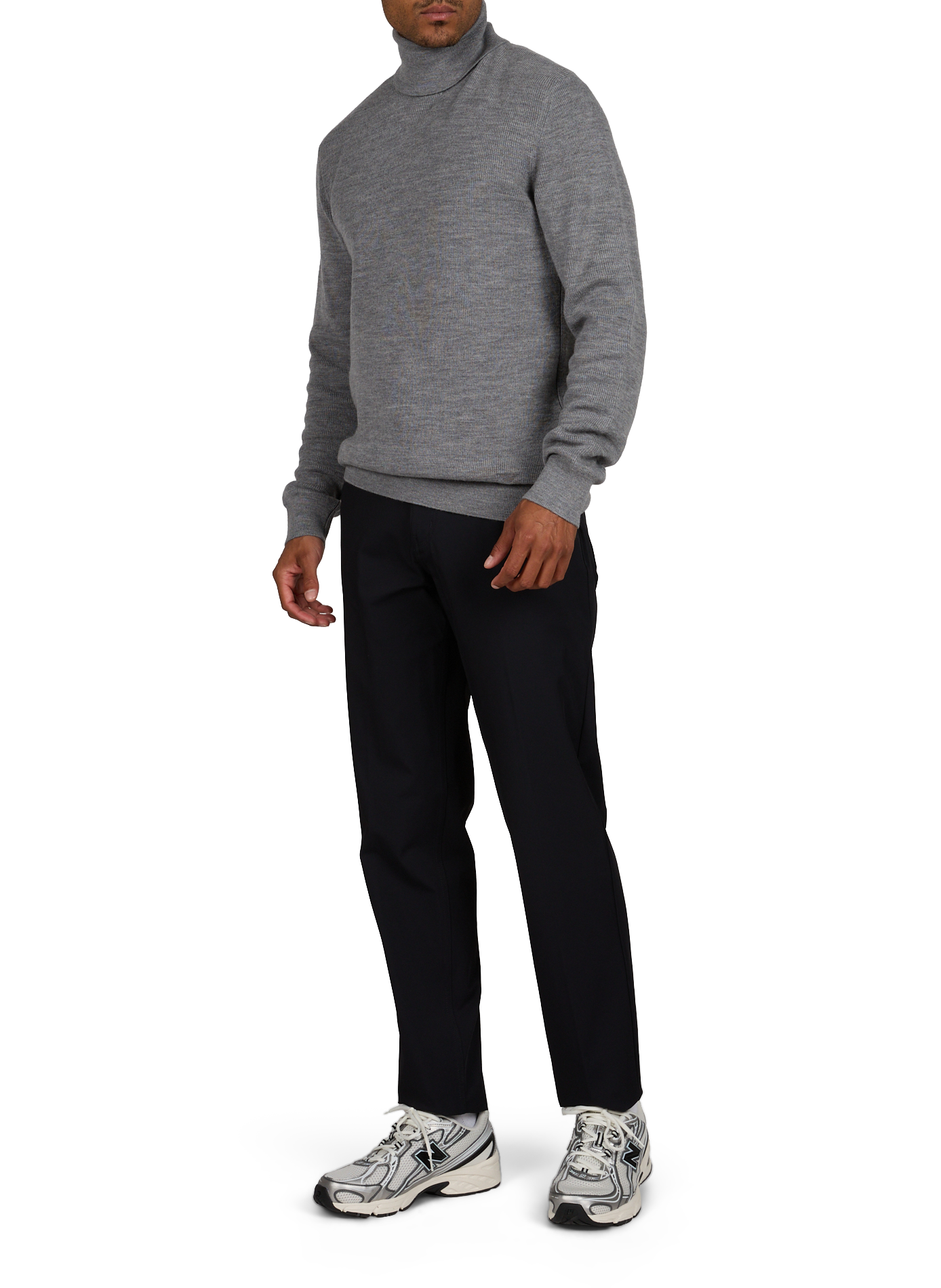 Wool polo neck sweater EMPORIO ARMANI Grey