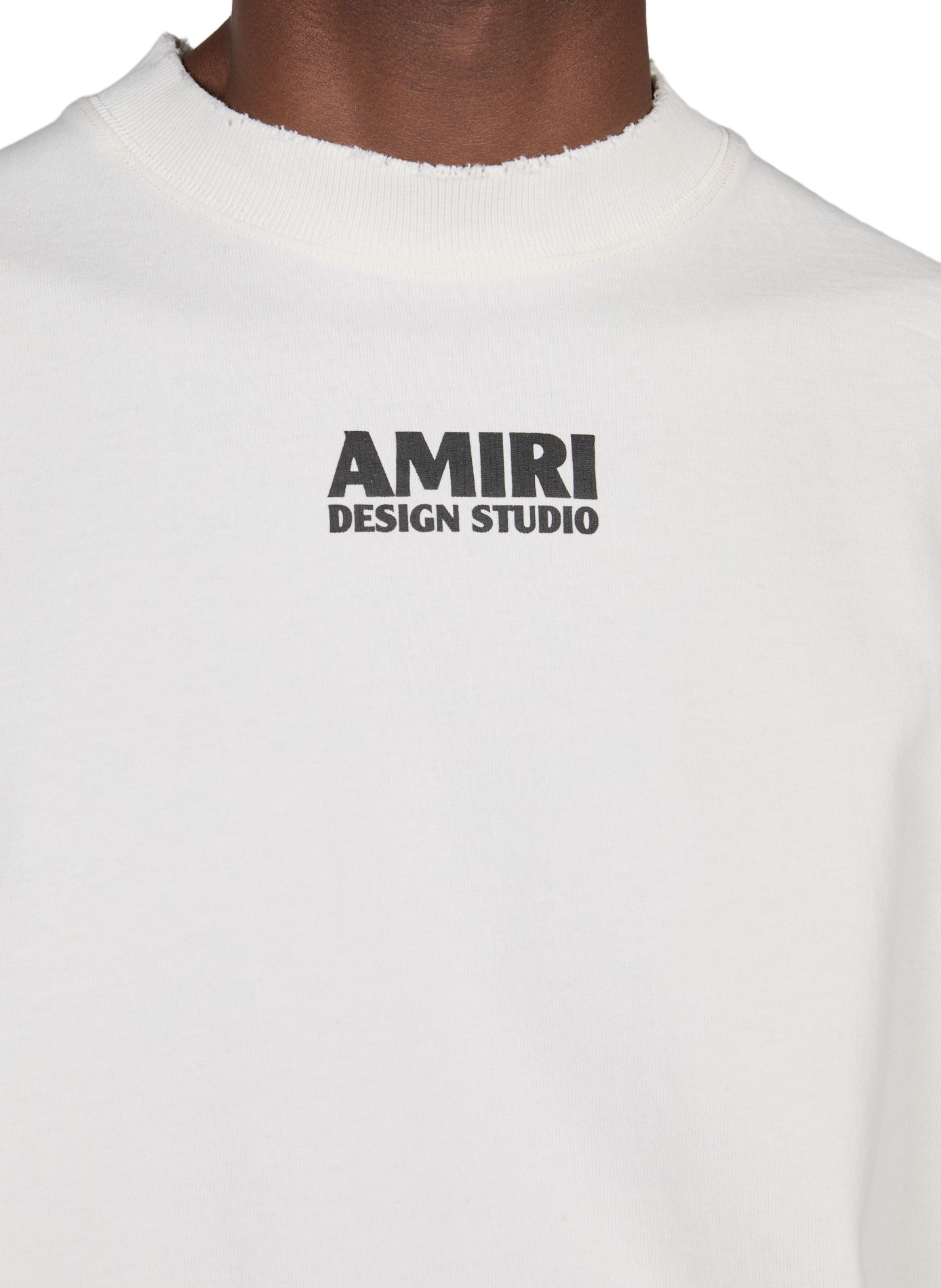 Oversized screen-printed cotton sweatshirt AMIRI White