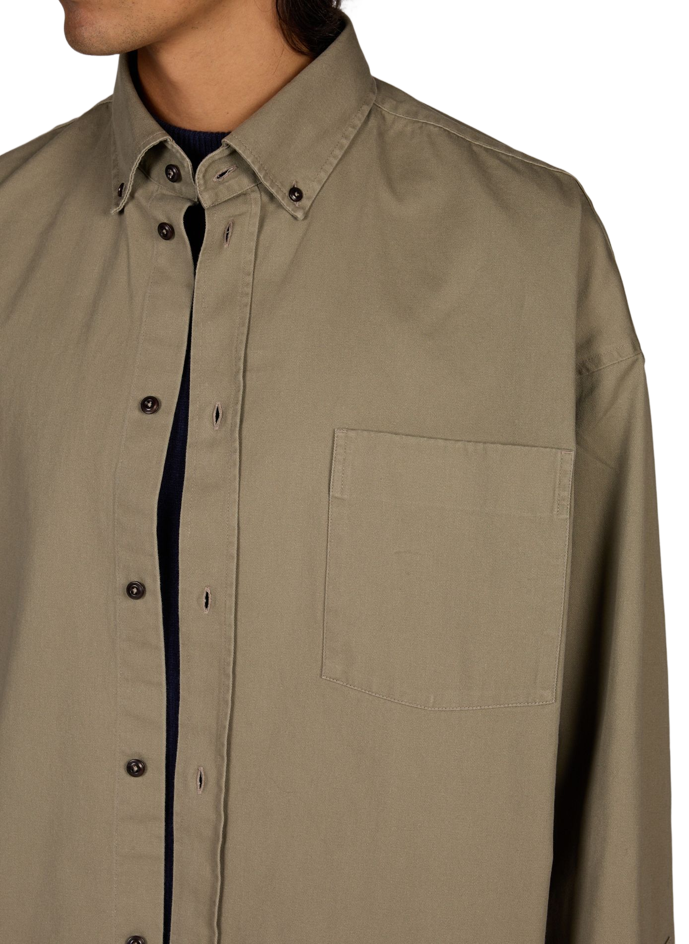 American collar cotton overshirt BELLEROSE Beige