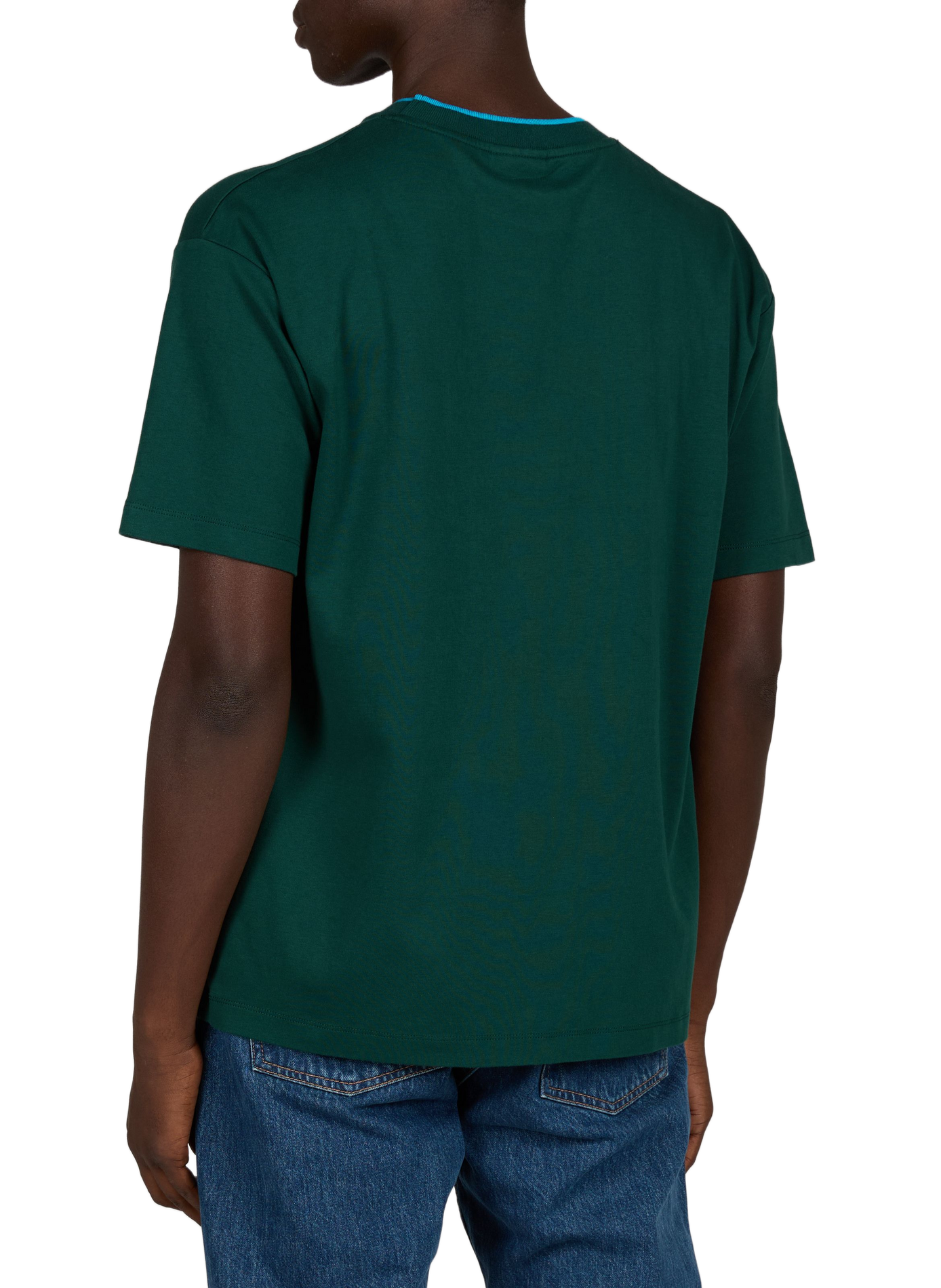 Funny belissima straight round neck cotton T-shirt DROLE DE MONSIEUR Green