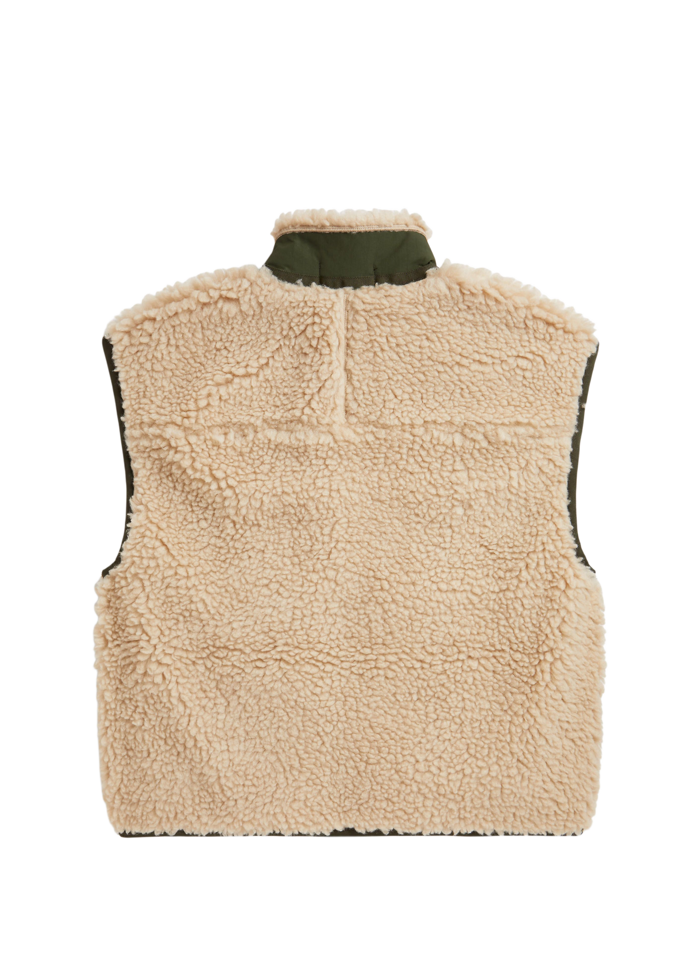 Straight sleeveless zip-up jacket POLO RALPH LAUREN Beige