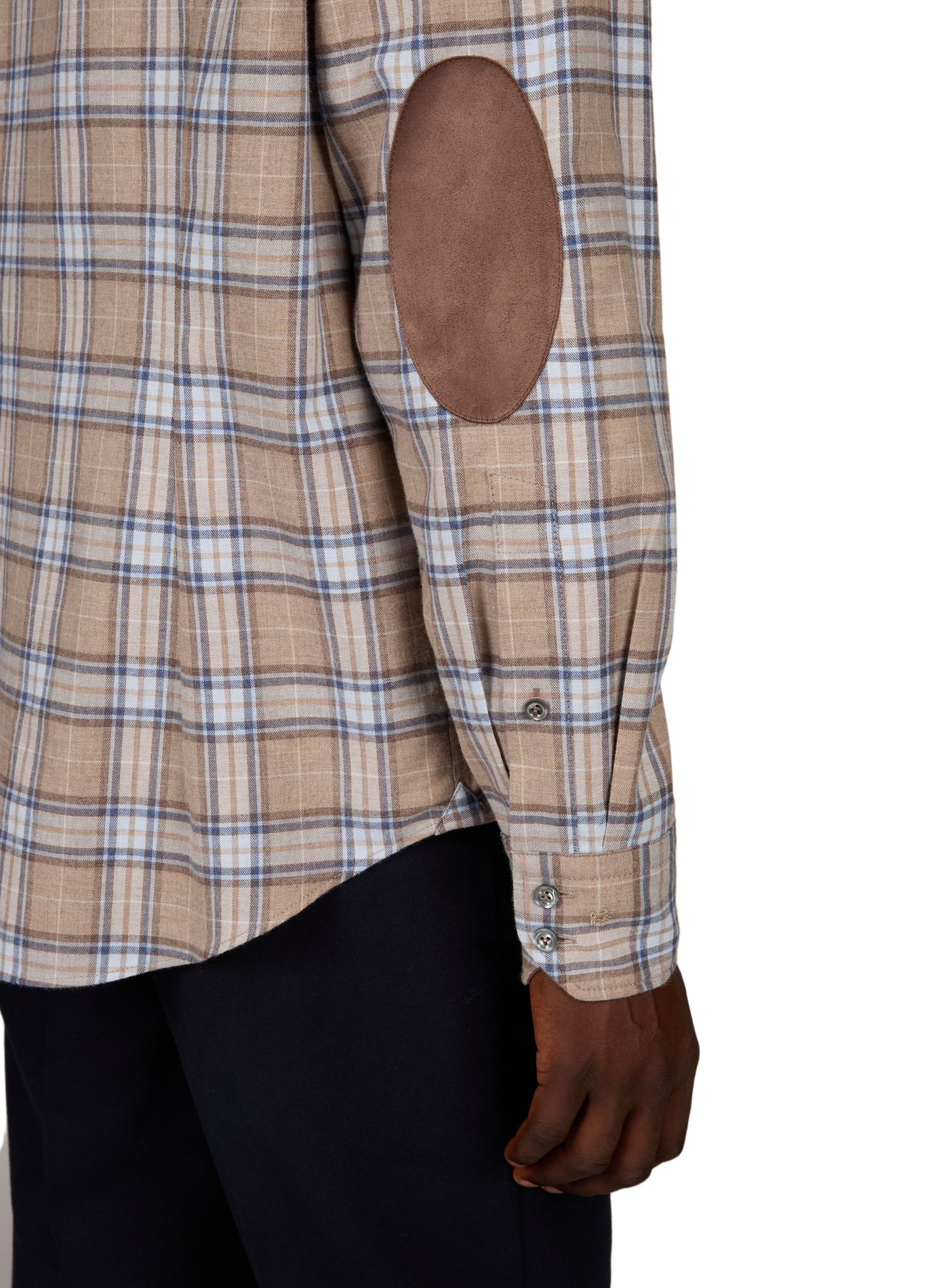 Straight cotton check shirt VAN LAACK Beige