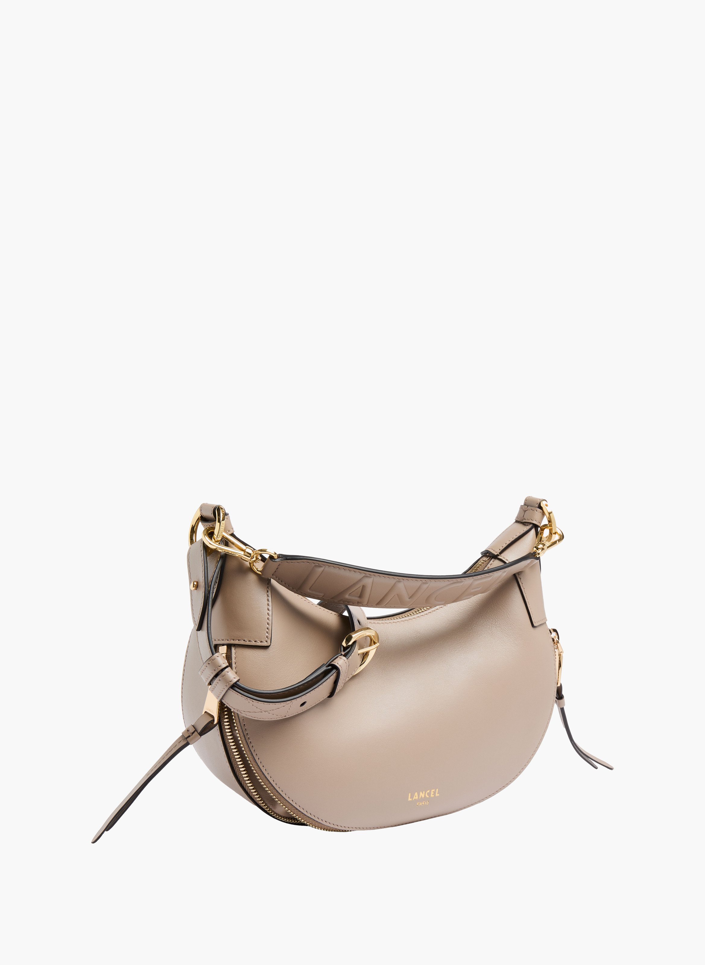Sac hobo origami de lancel en cuir de vachette lisse LANCEL Gris
