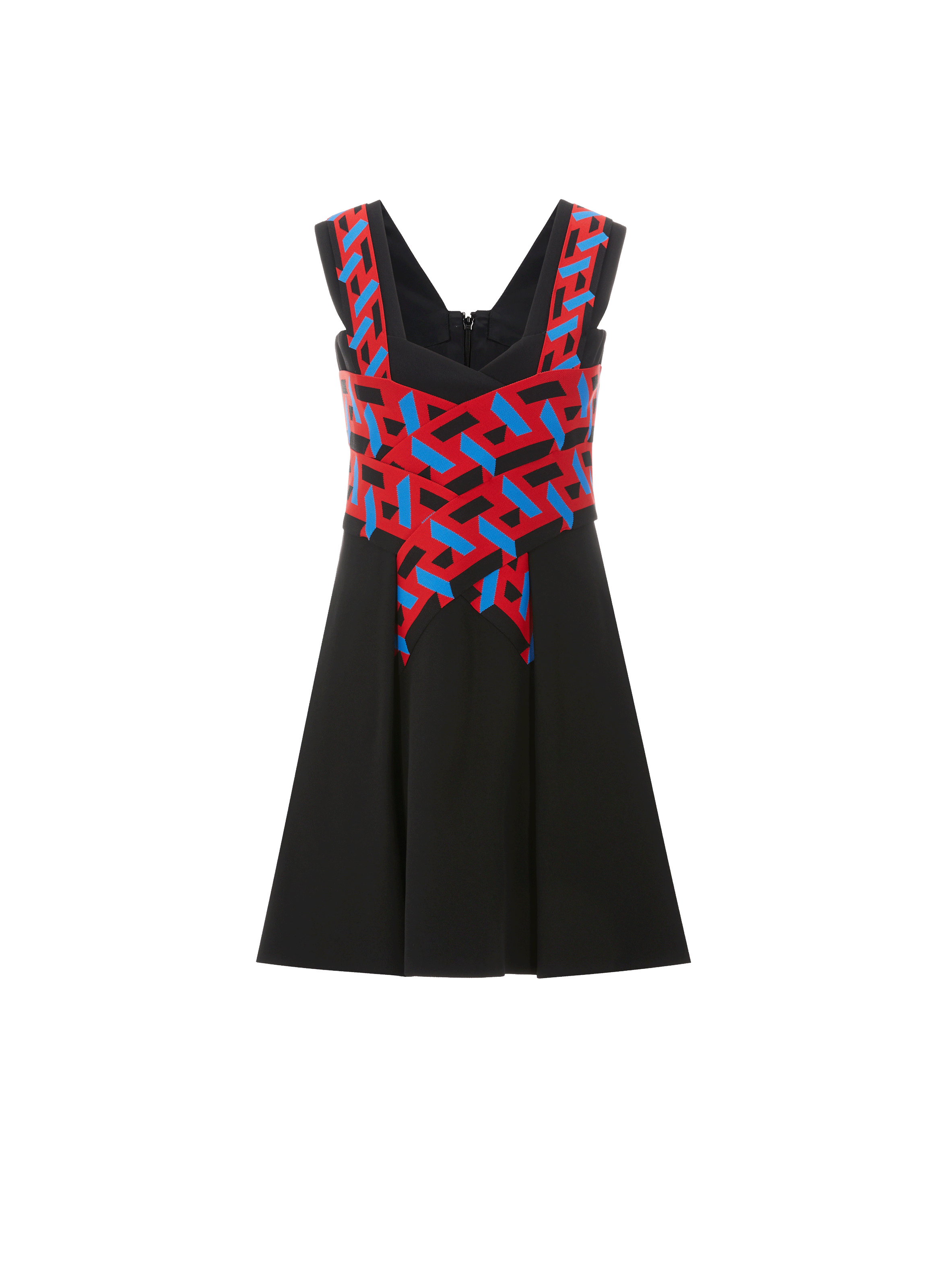 Robe bi-matière Signature Greca