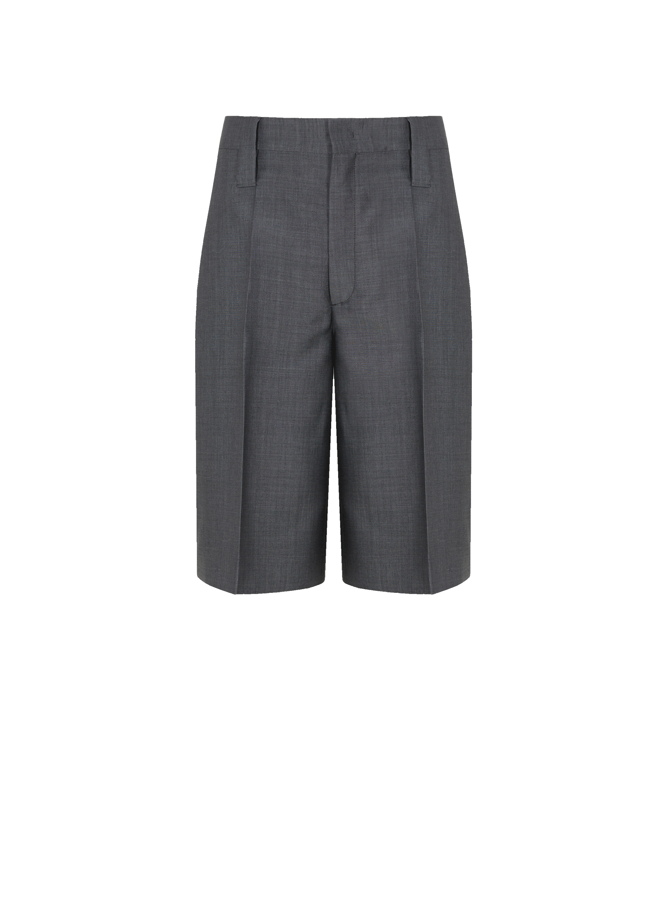 PRADA Mohair-blend Bermuda shorts Grey