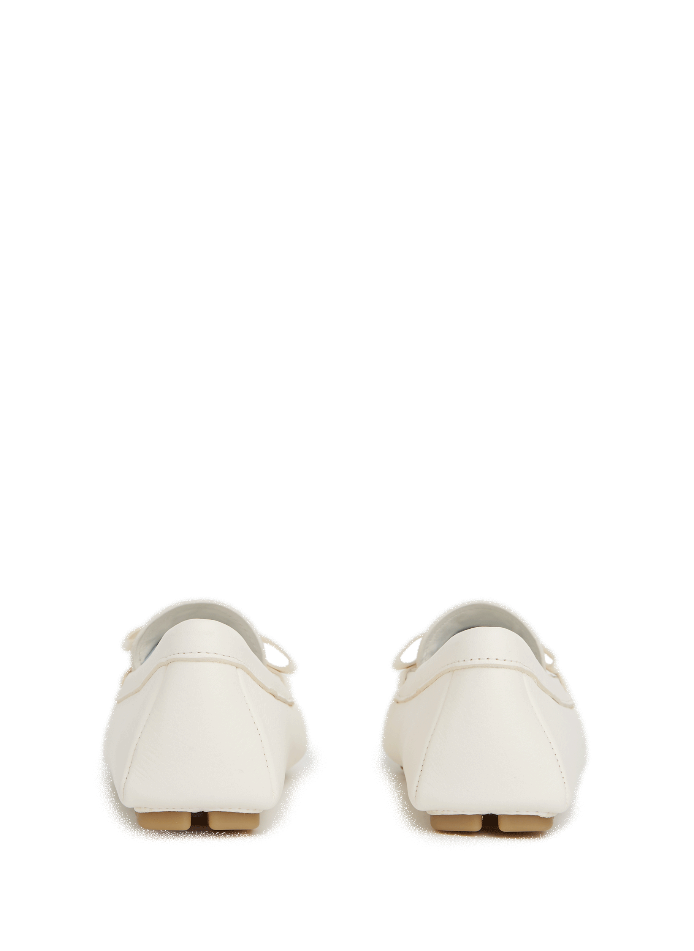 Leather loafers  PRADA White