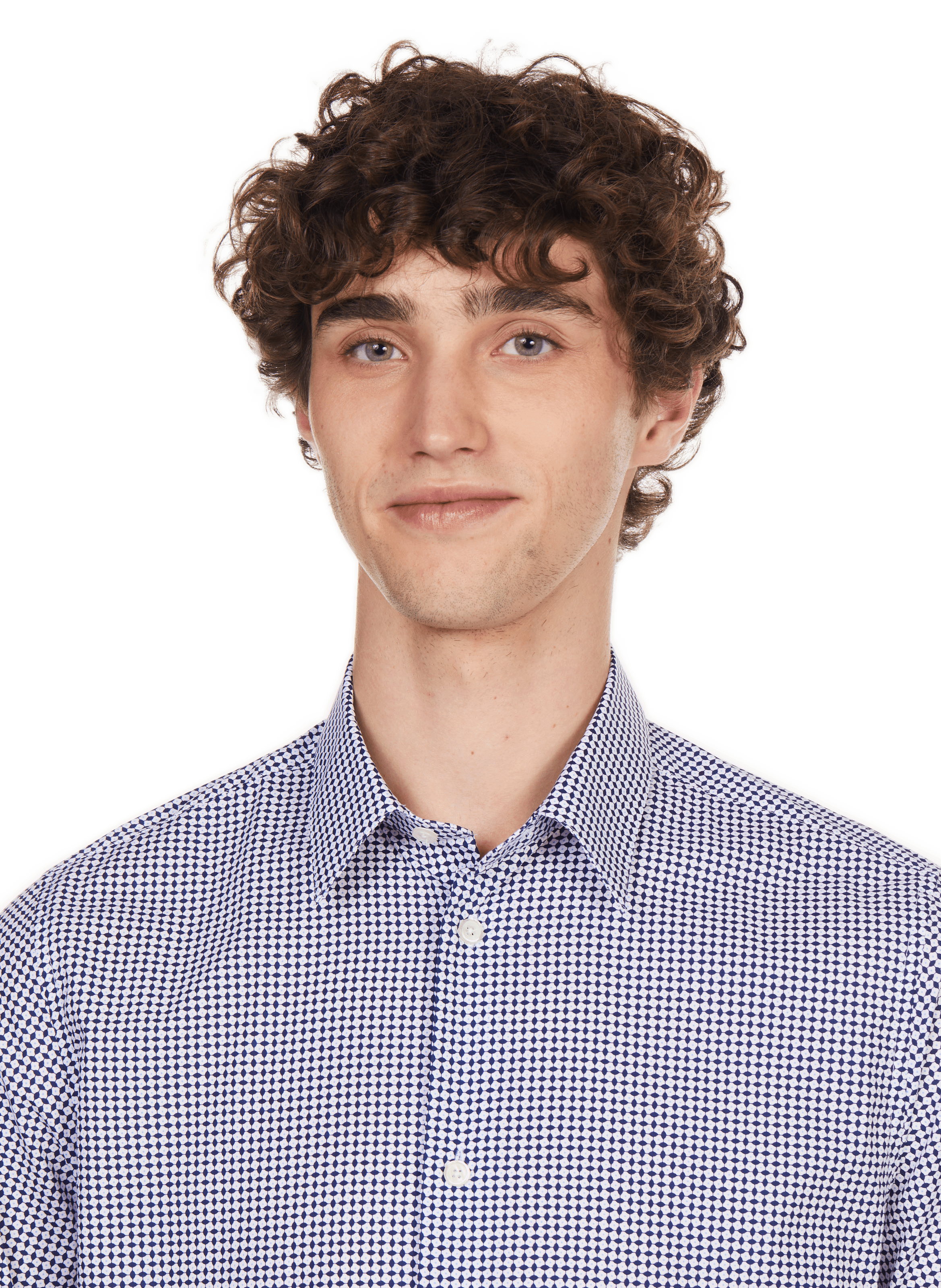 Chemise imprimée en coton  Bleu