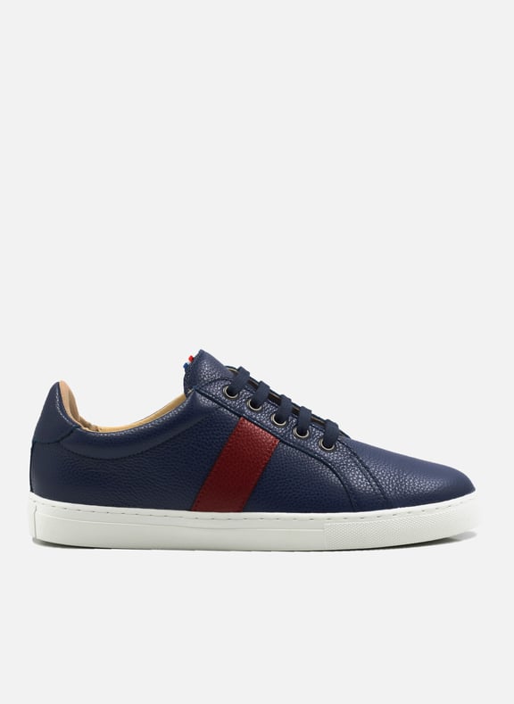 Baskets mif cuir grainé Bleu by JULES & JENN JULES & JENN Baskets mif cuir grainé Bleu