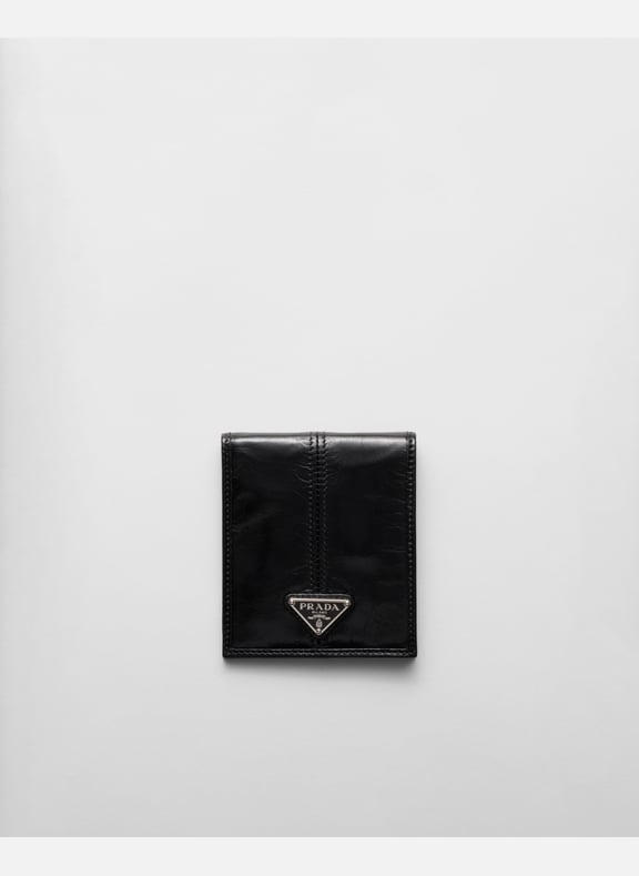 Portefeuille en cuir Noir by PRADA PRADA Portefeuille en cuir Noir