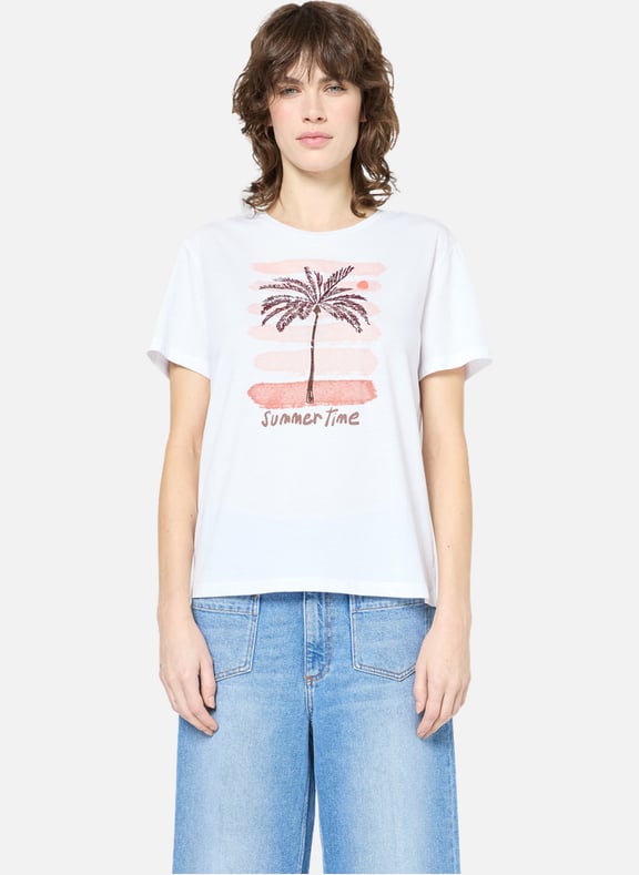 T-shirt palmier - gwenaelle Beige by GERARD DAREL GERARD DAREL T-shirt palmier - gwenaelle Beige