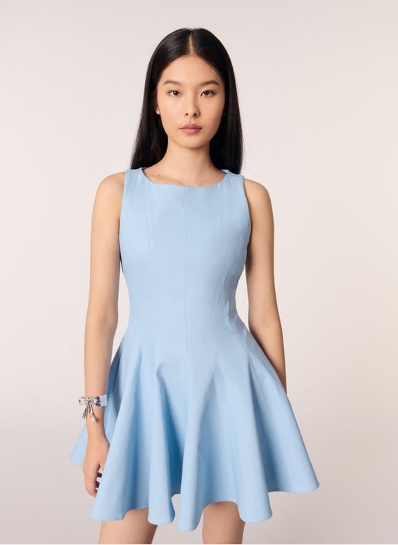 Robe courte col bateau Bleu by MAJE MAJE Robe courte col bateau Bleu