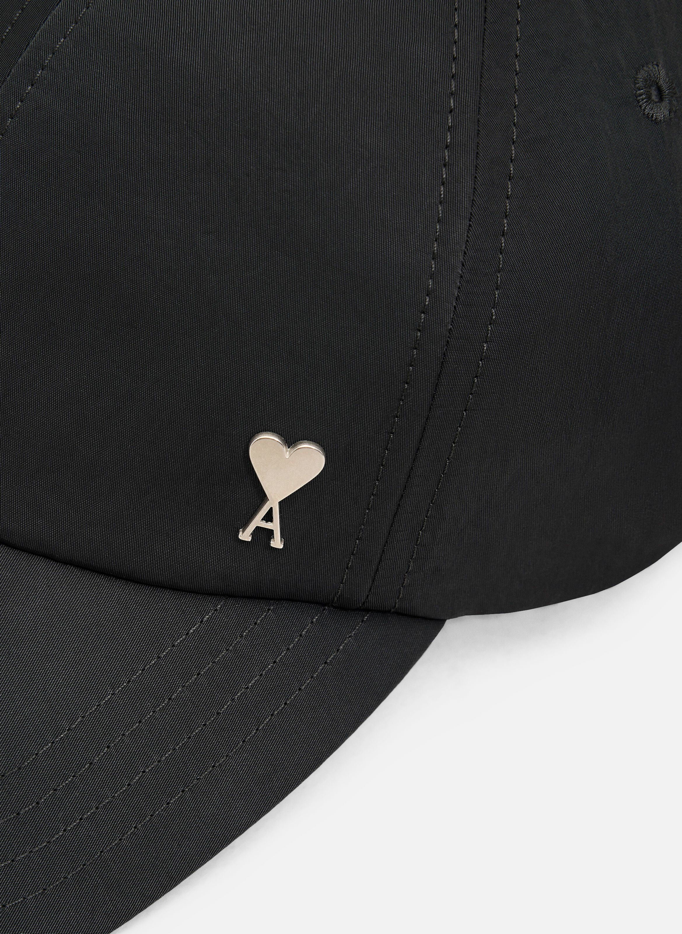 Casquette  ami de coeur en serge de nylon unisexe AMI PARIS Gris