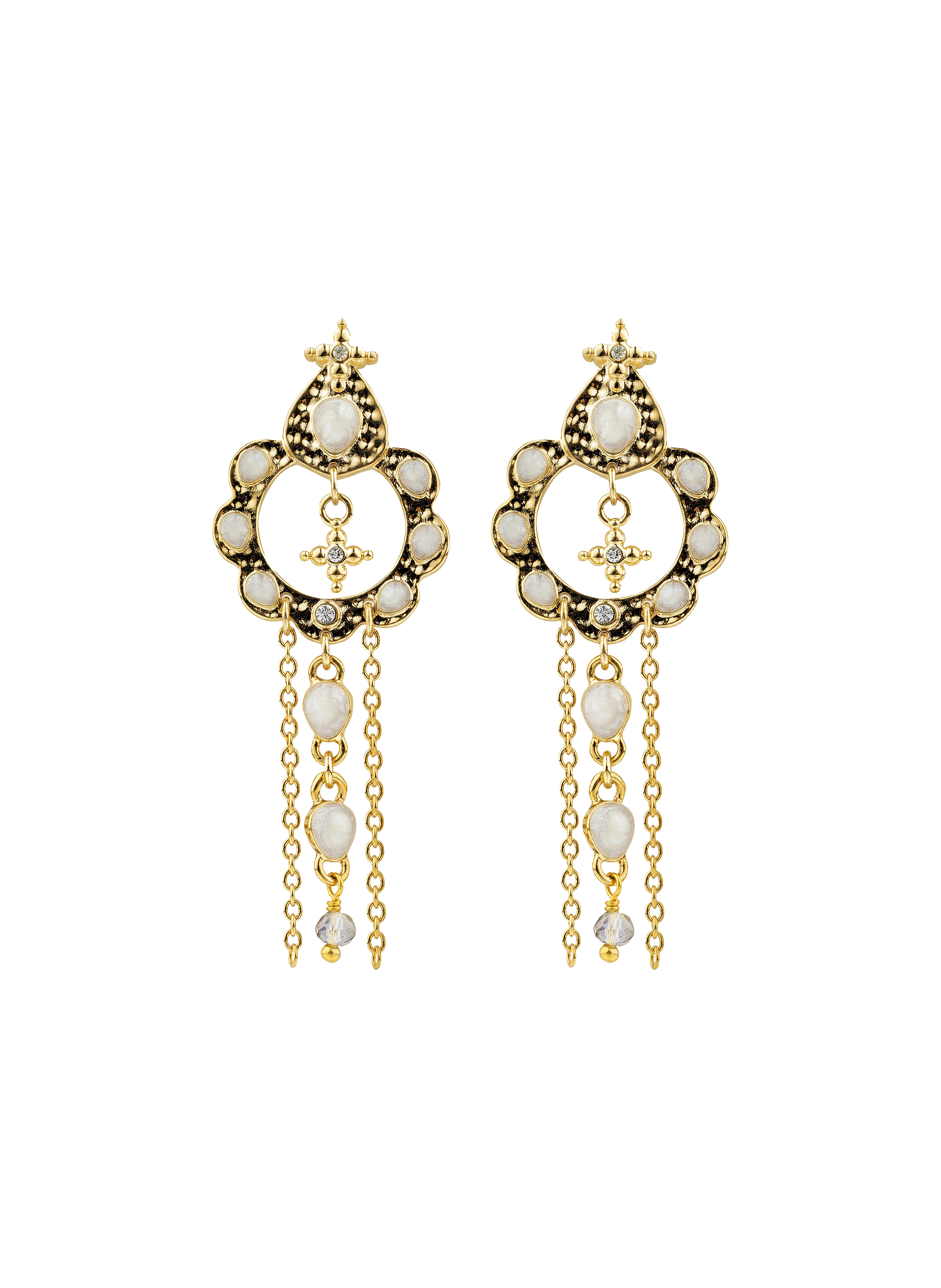 Boucles d'oreilles pendantes adrya HIPANEMA Blanc