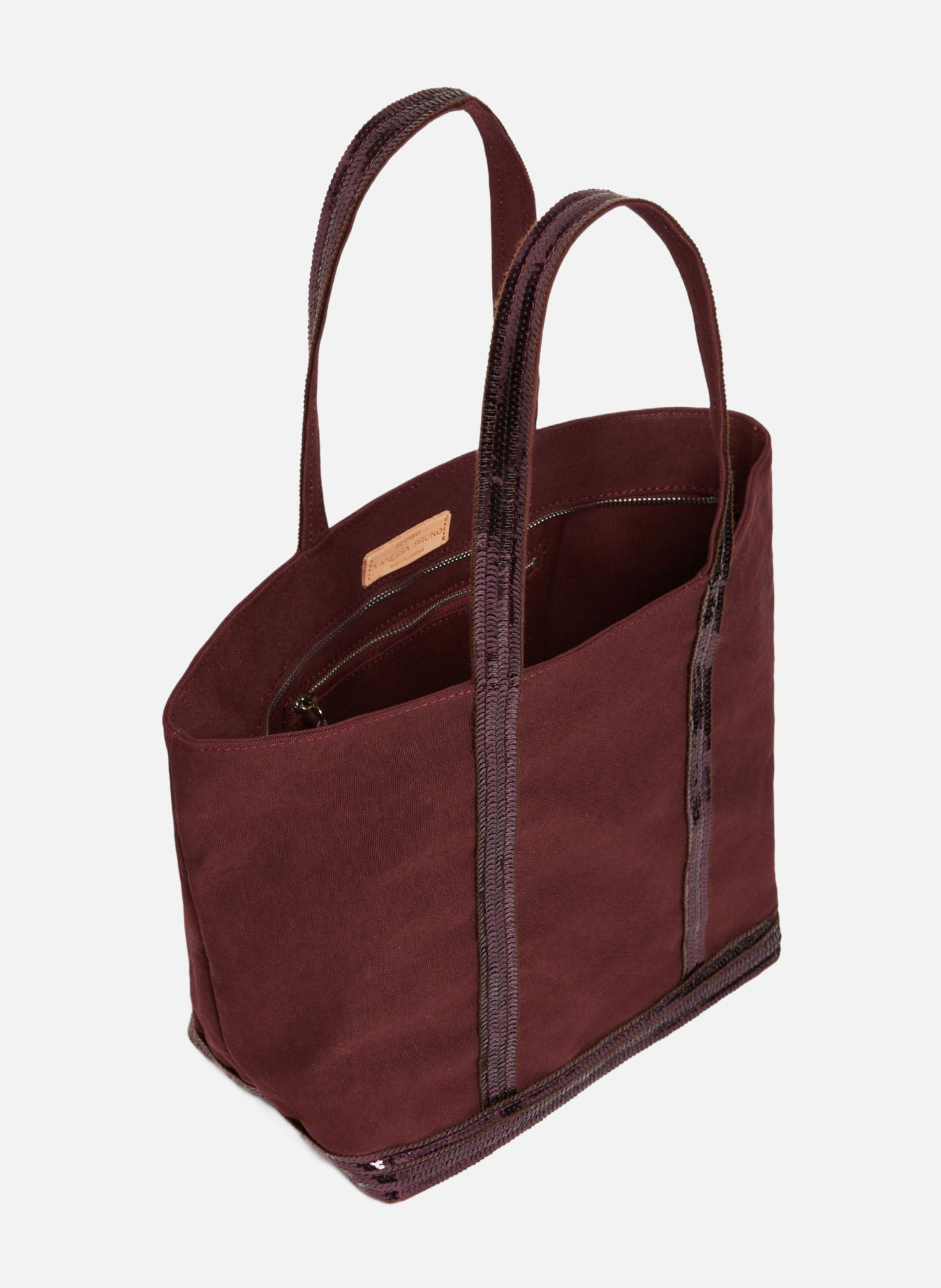 Cabas m zippé en toile VANESSA BRUNO Rouge