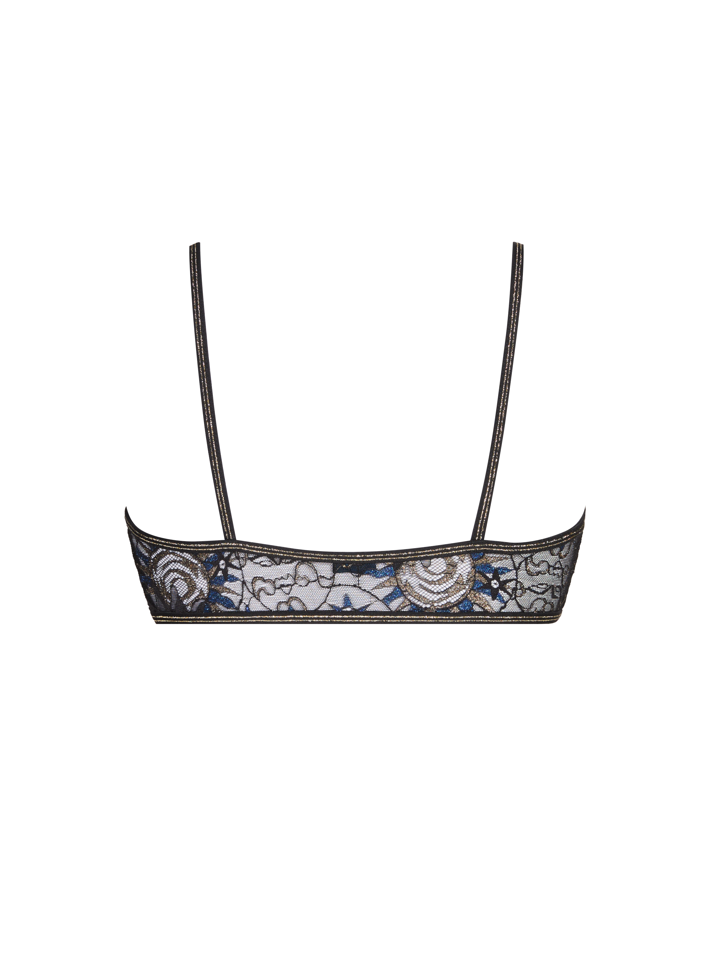 Lace triangle bralette LA NOUVELLE Black