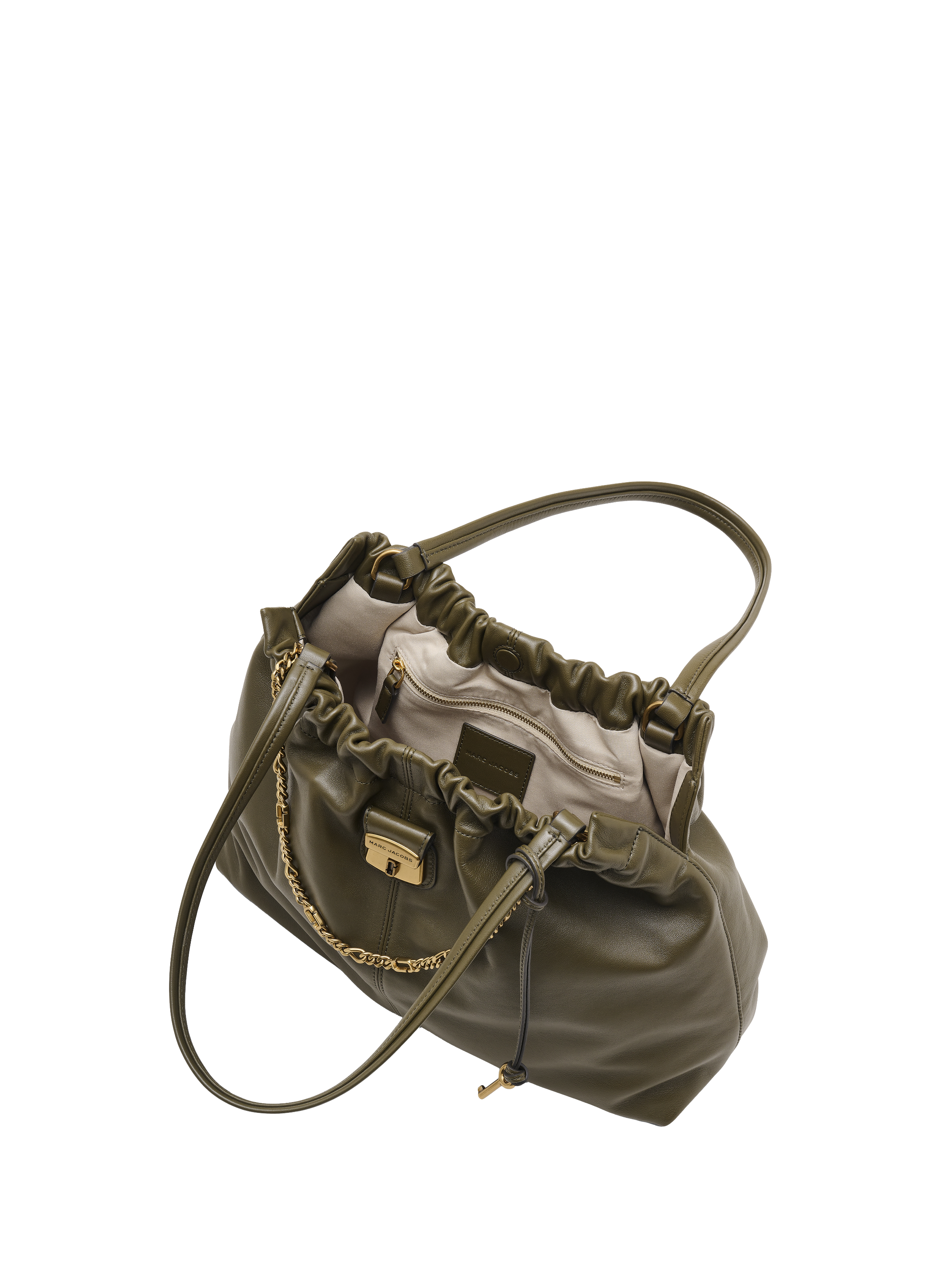 Sac The Cristina Tote en cuir MARC JACOBS Kaki