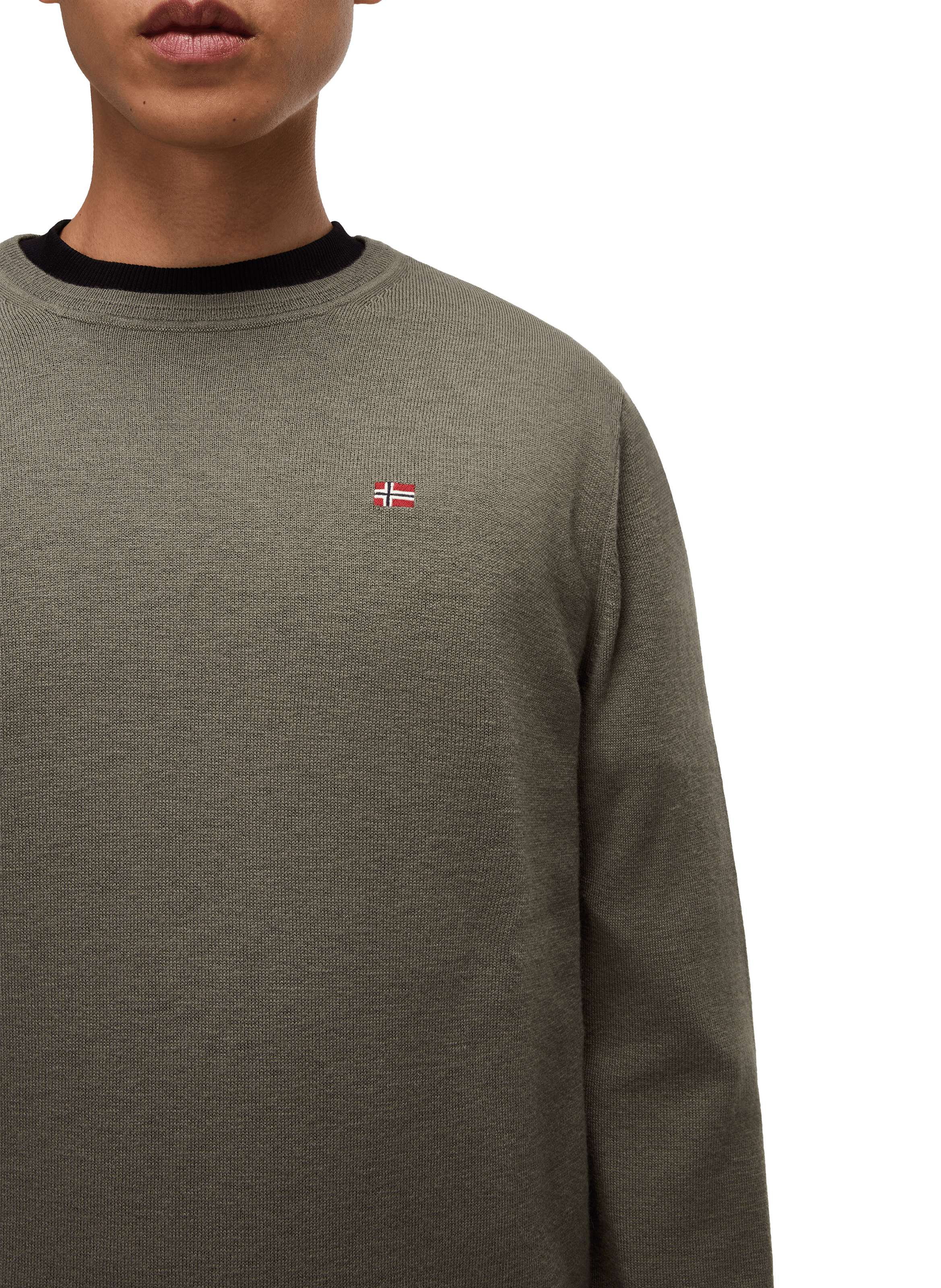  Round-neck wool jumper NAPAPIJRI Green