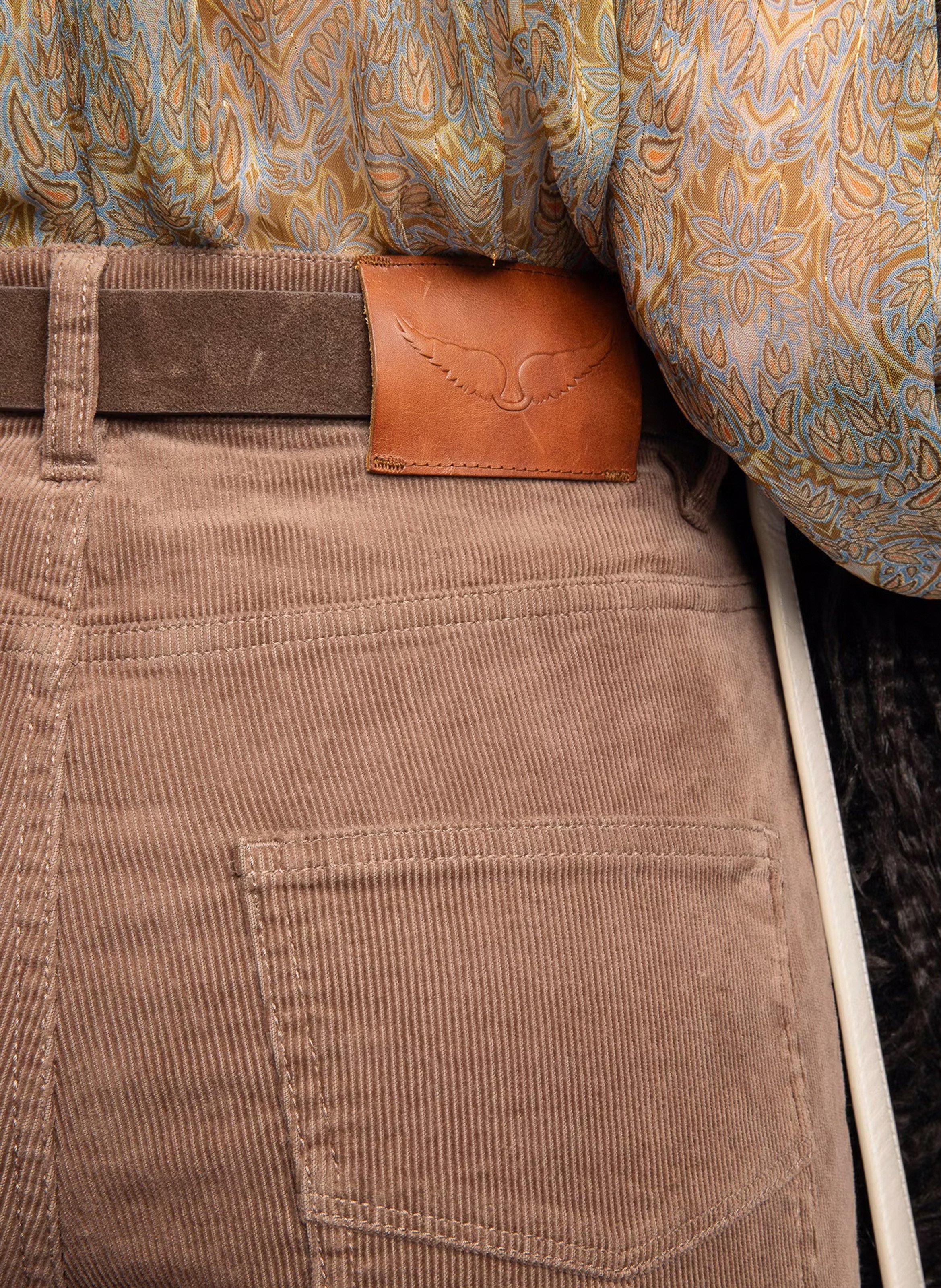 Pantalon large en coton mélangé eli ZADIG&VOLTAIRE Marron