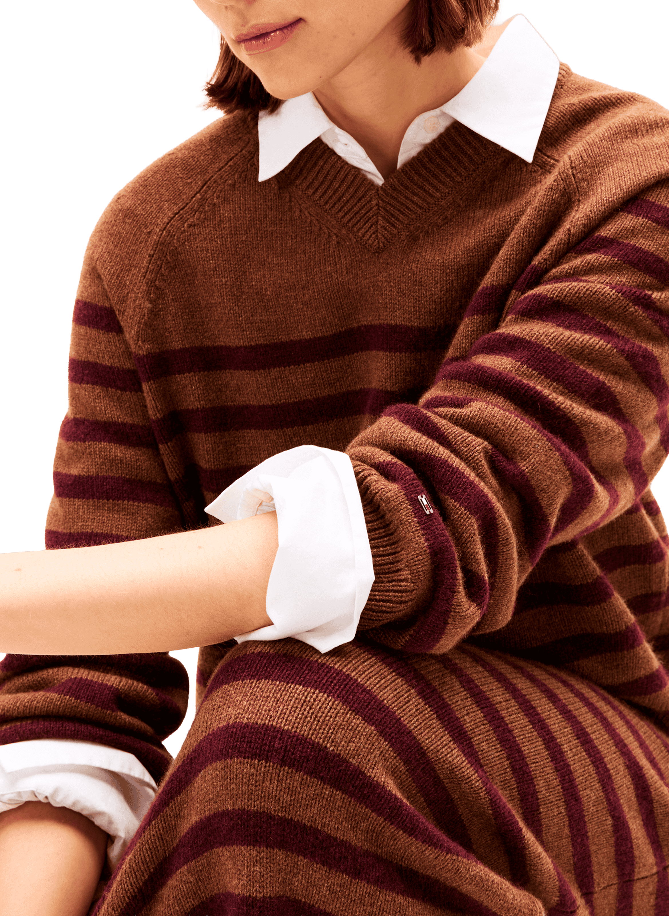 Wool and cashmere striped dress TOMMY HILFIGER Multicolour