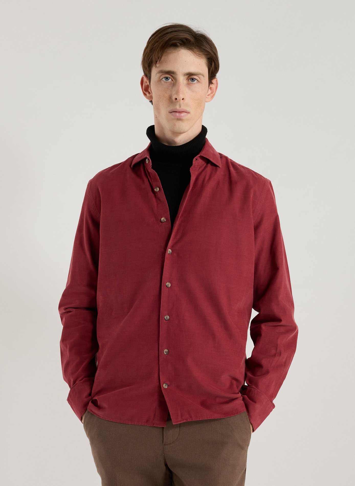 HACKETT  Cotton shirt Red