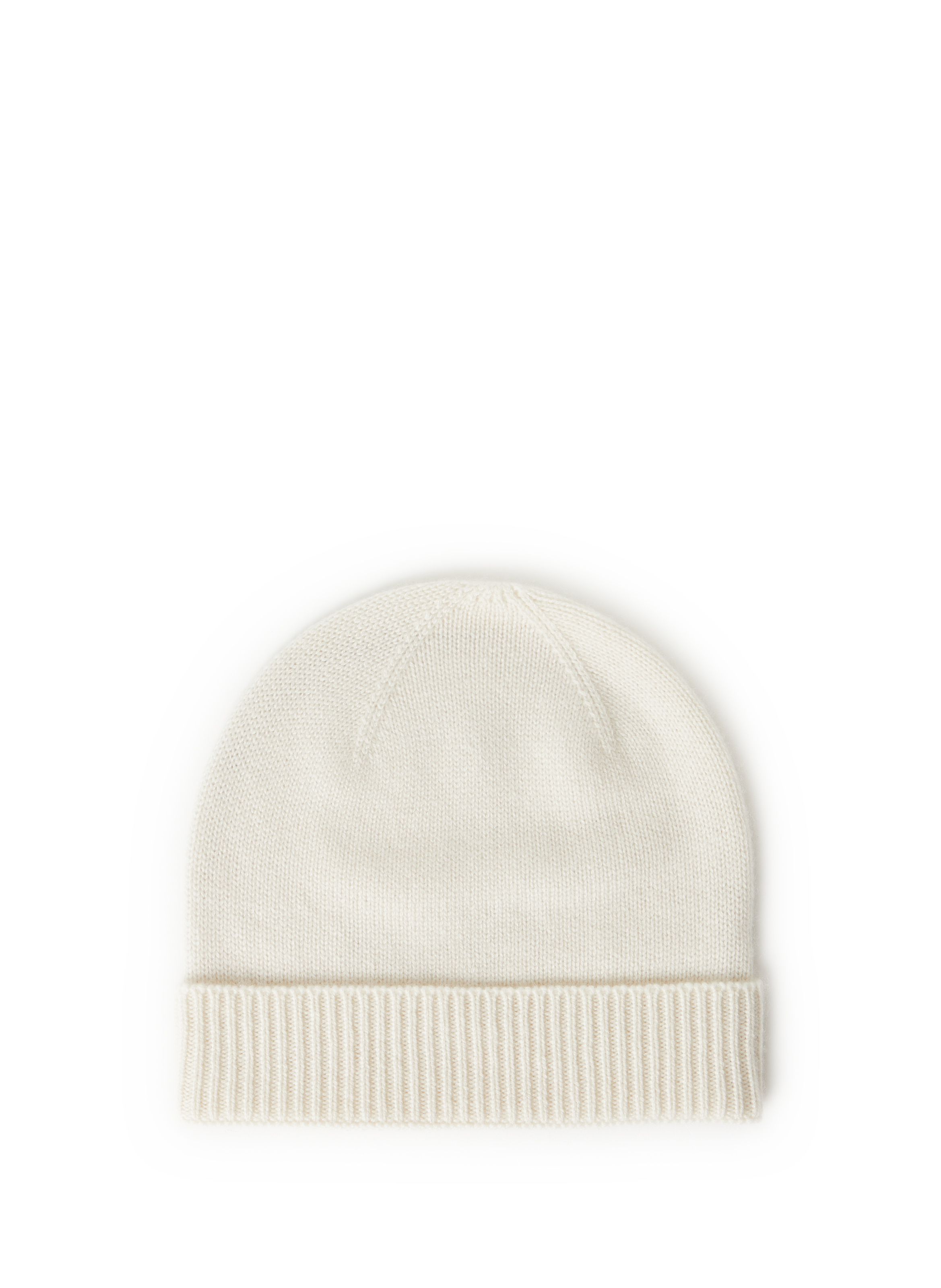 AU PRINTEMPS PARIS Bonnet côtelé en cachemire Beige