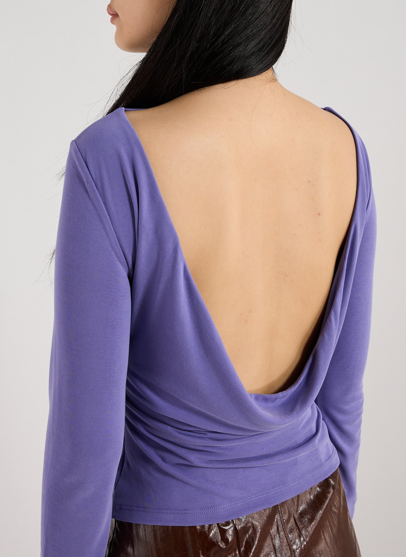 Top drapé dos nu TOPSHOP Violet