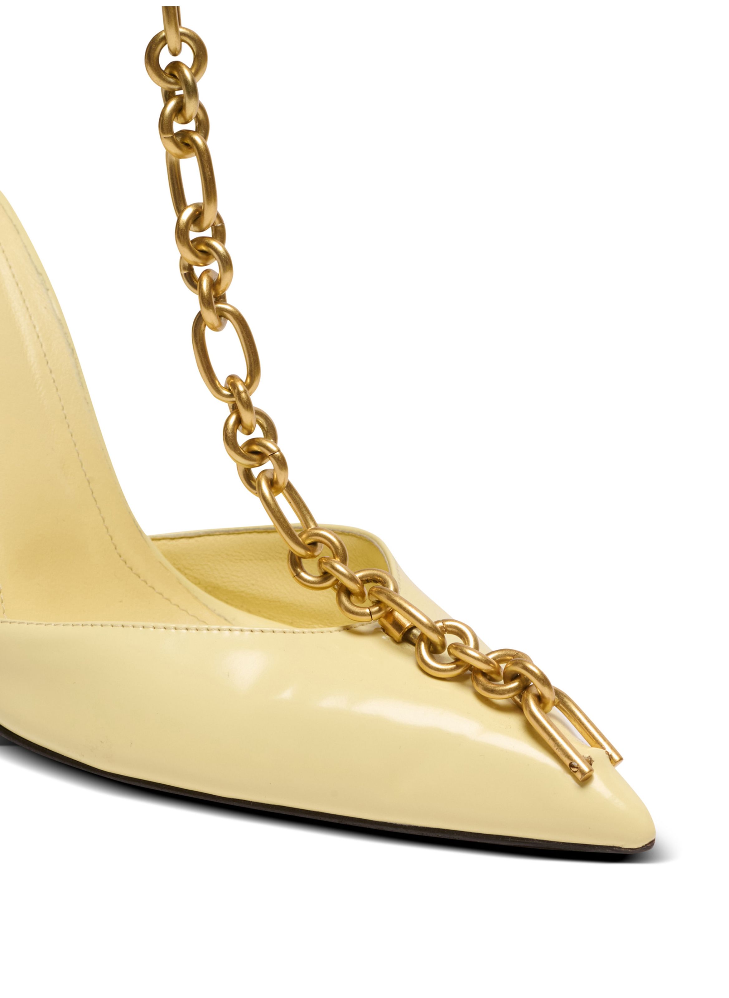 Escarpins sync en cuir verni BALMAIN Jaune