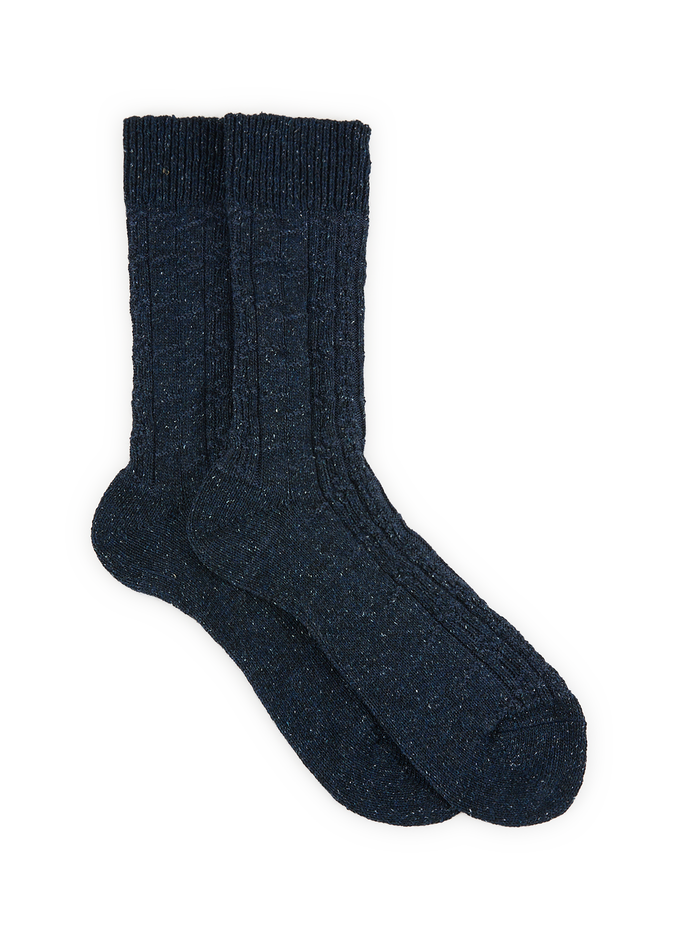BURLINGTON Mid-calf socks in blended wool and silk Blue