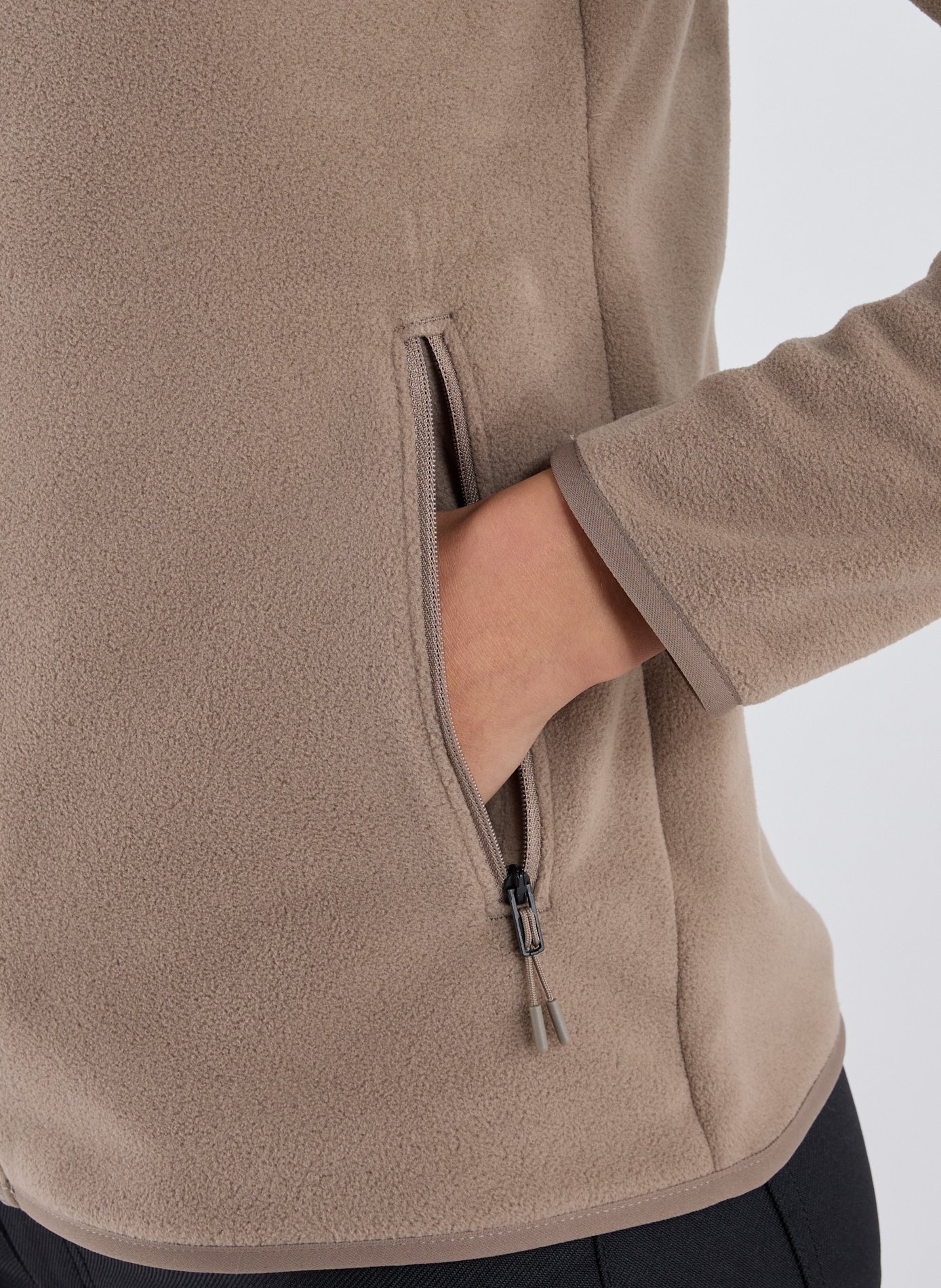 Straight fleece jacket with high collar THE NORTH FACE Beige