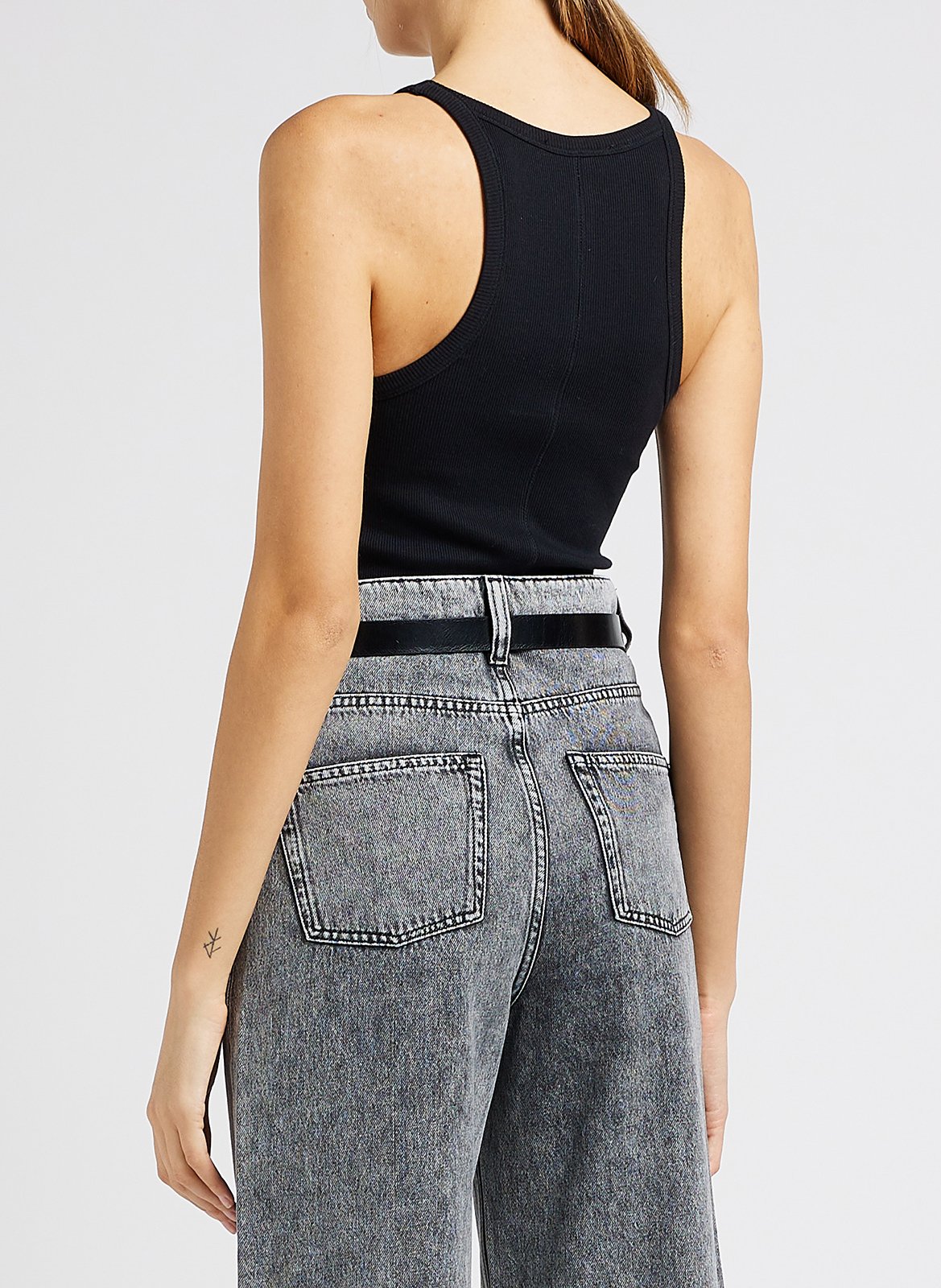 Débardeur col rond en coton mélangé palisso IRO Noir