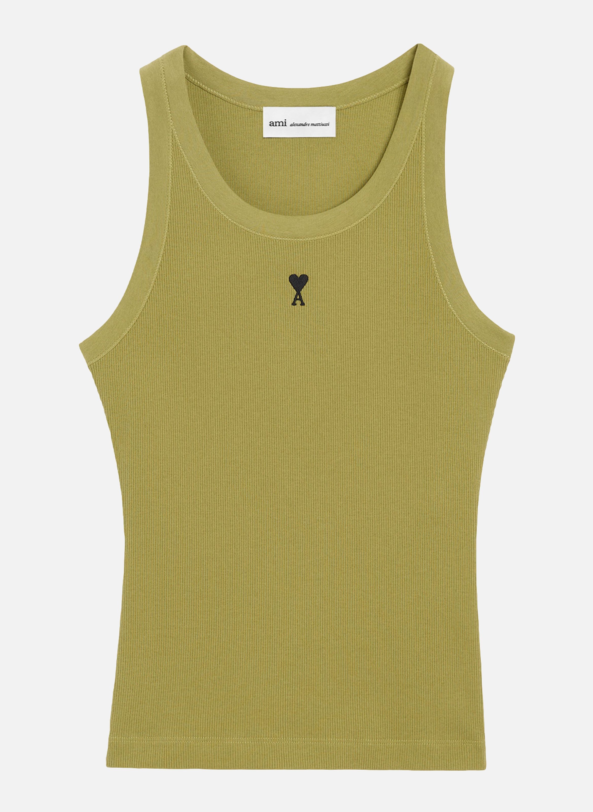 Debardeur ami de coeur en coton AMI PARIS Vert