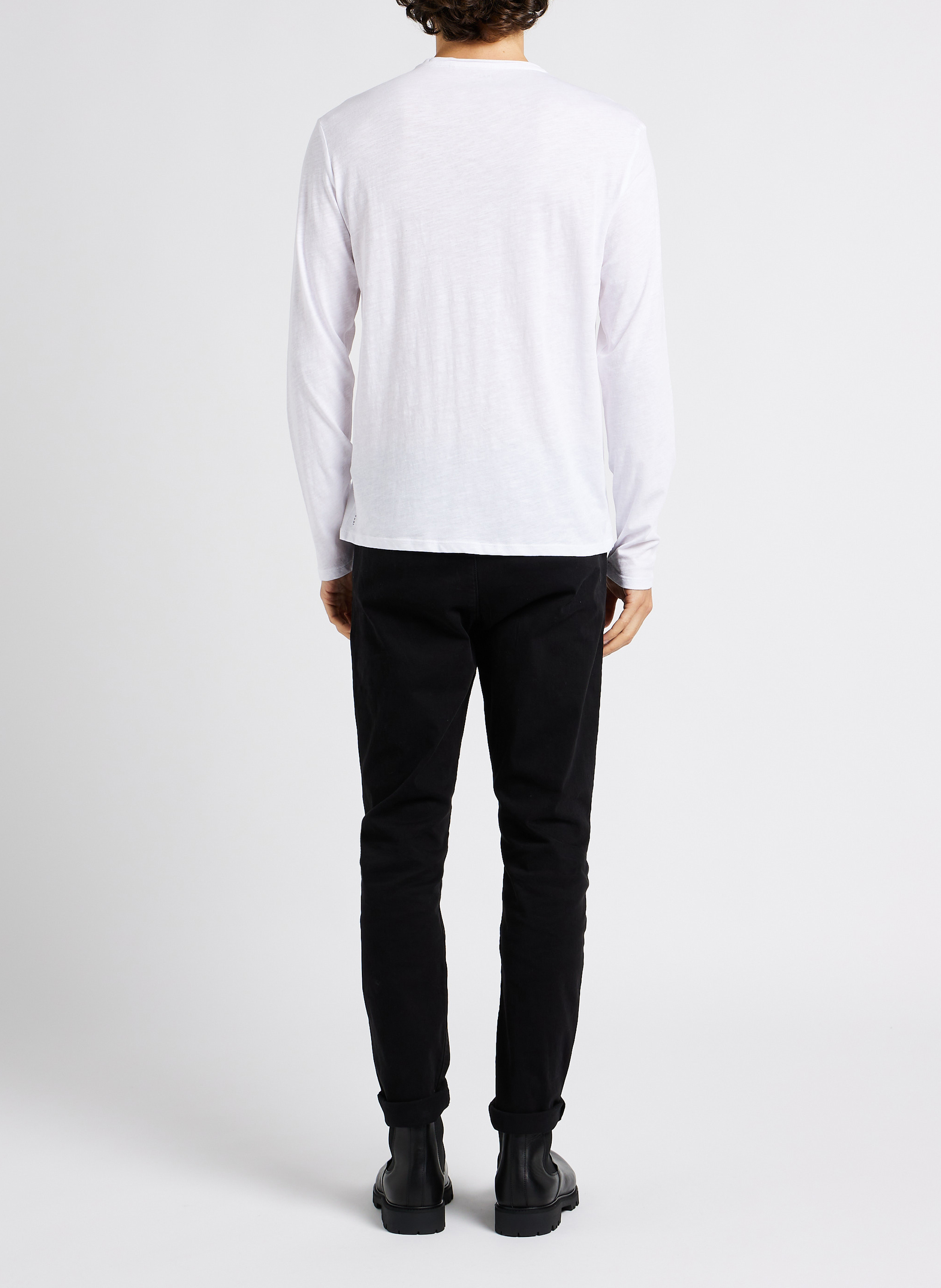 Tee-shirt col rond en coton IKKS Blanc