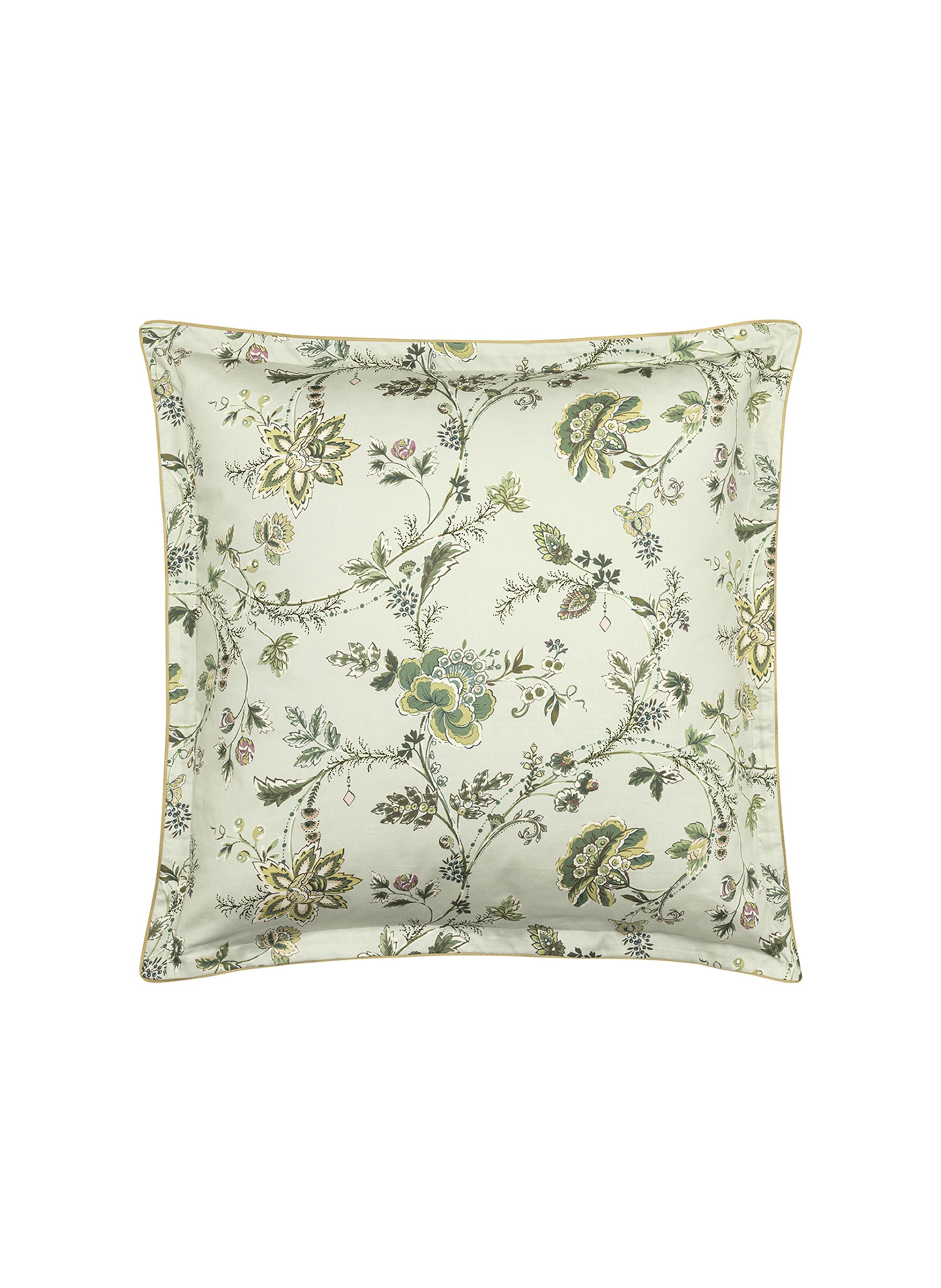 Taie d'oreiller imprimée en satin de coton bio, maussane ALEXANDRE TURPAULT Vert